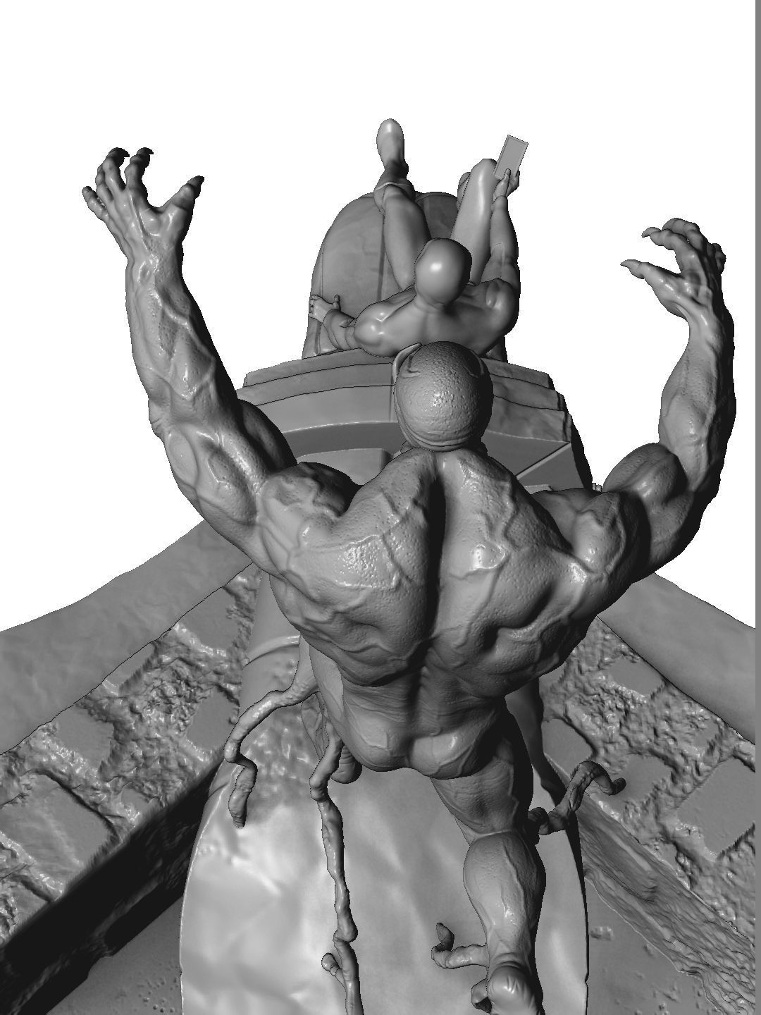 SPIDER MAN and VENOM DIORAMA 3D PRINTABLE STL 3D print model_26