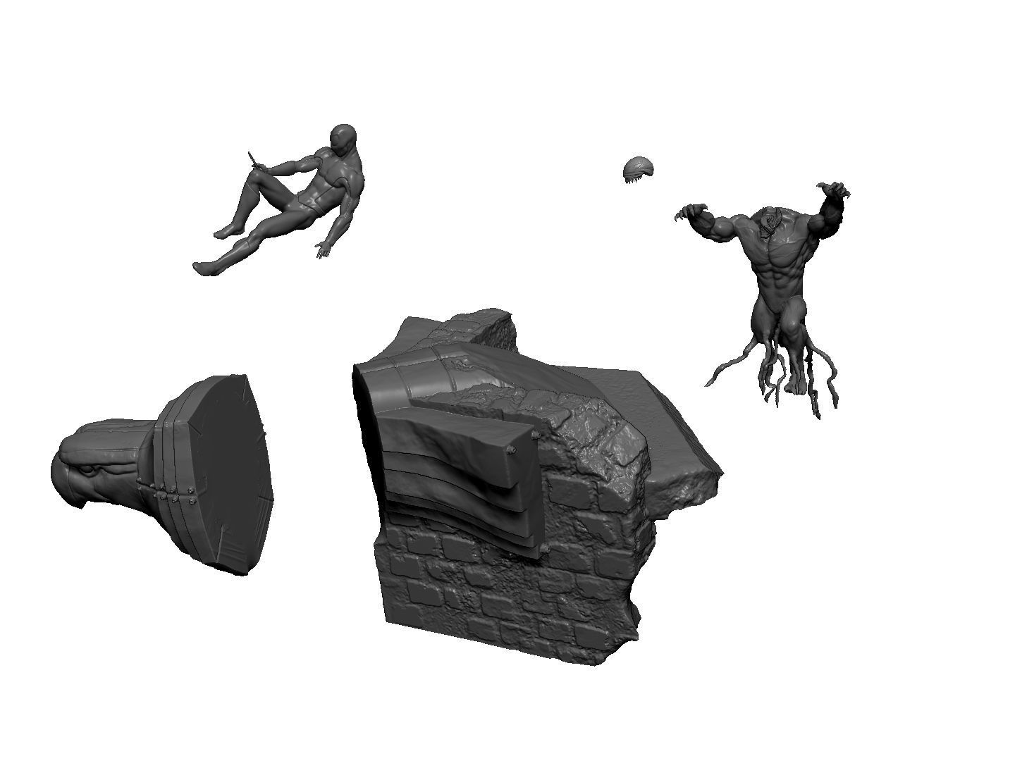 SPIDER MAN and VENOM DIORAMA 3D PRINTABLE STL 3D print model_17