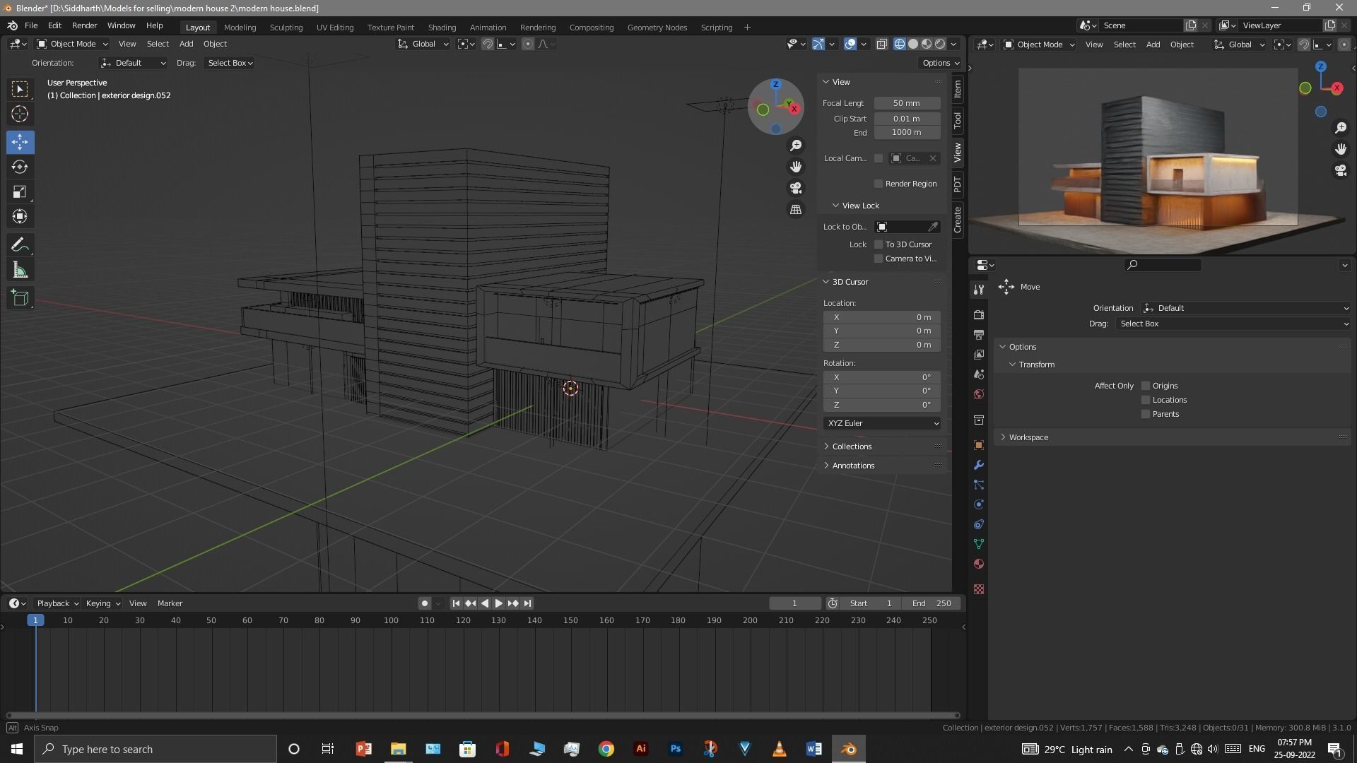 Exterior design Low-poly 3D model_66