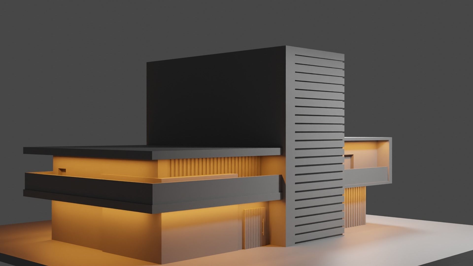 Exterior design Low-poly 3D model_14