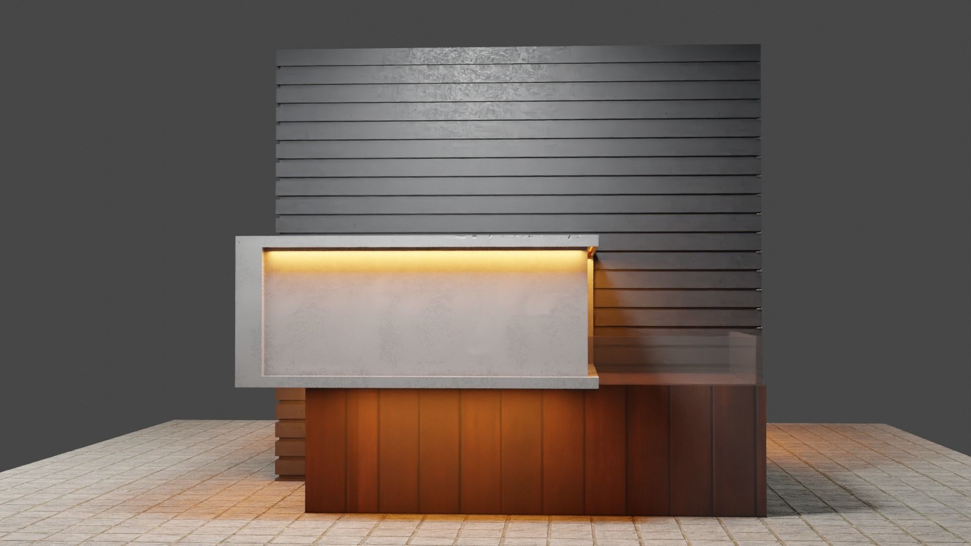 Exterior design Low-poly 3D model_10