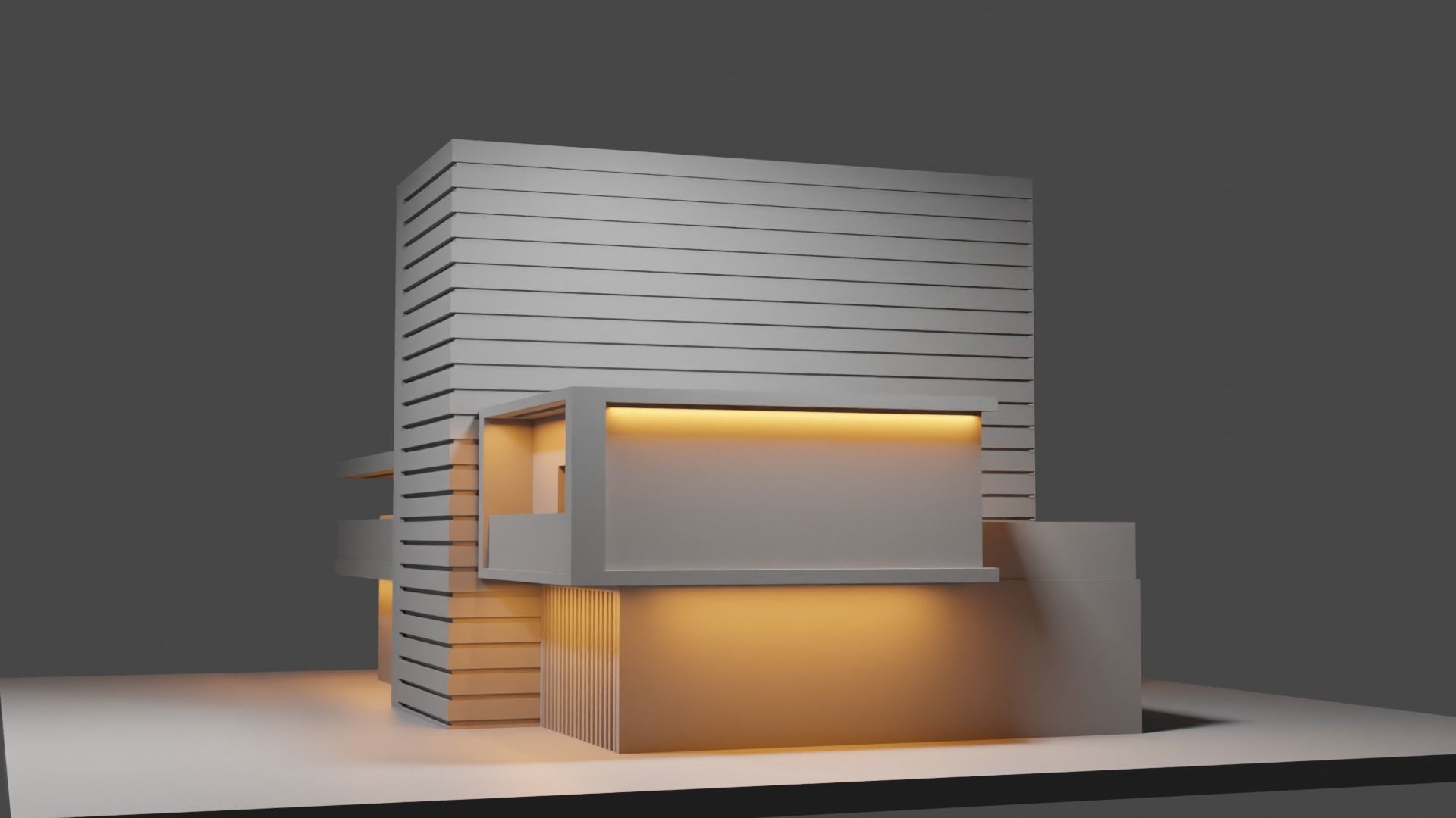 Exterior design Low-poly 3D model_5