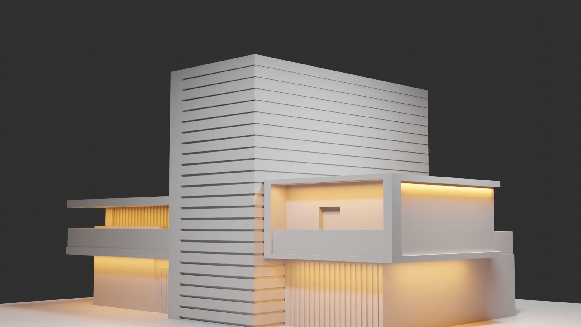 Exterior design Low-poly 3D model_2