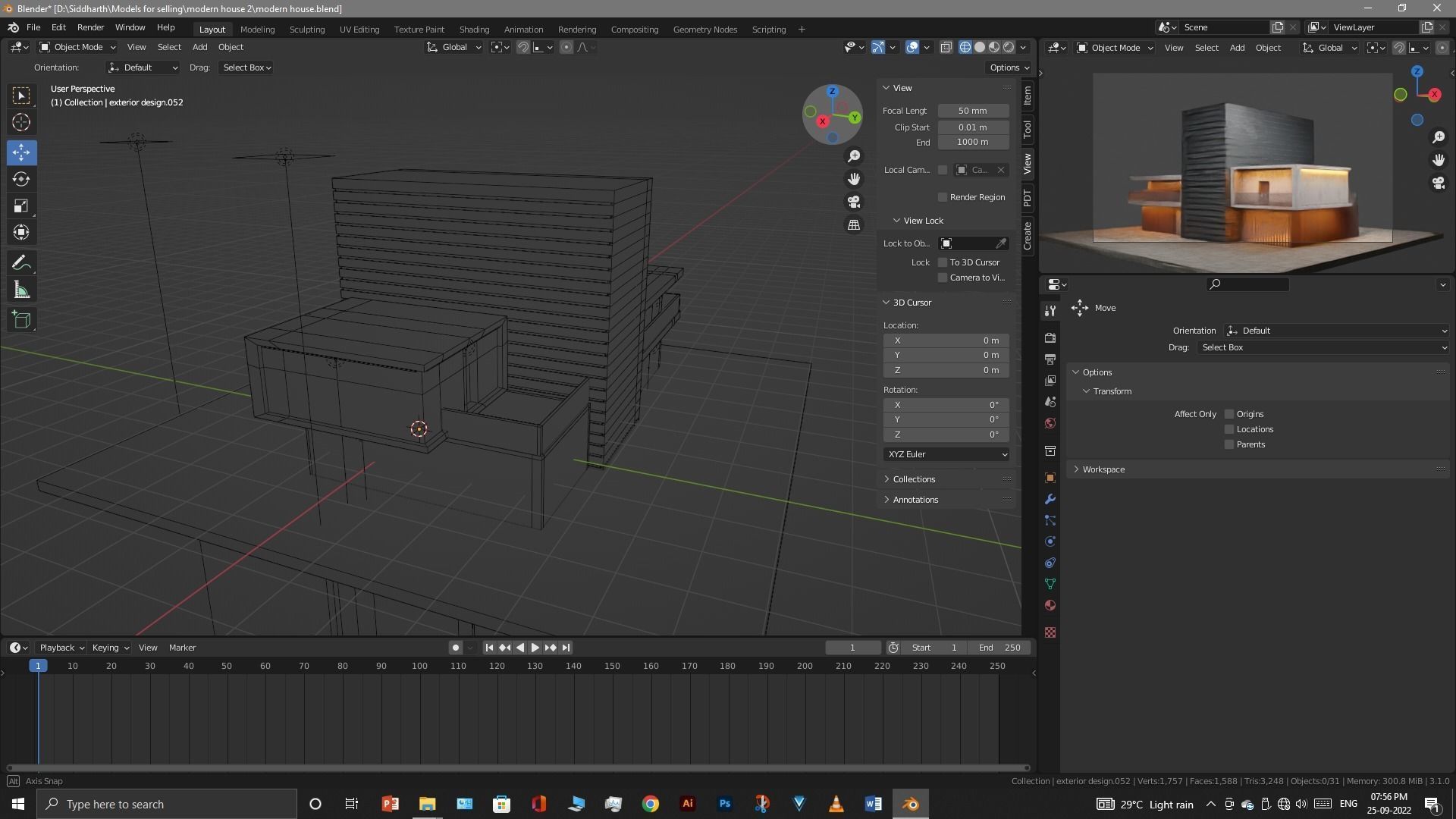 Exterior design Low-poly 3D model_50