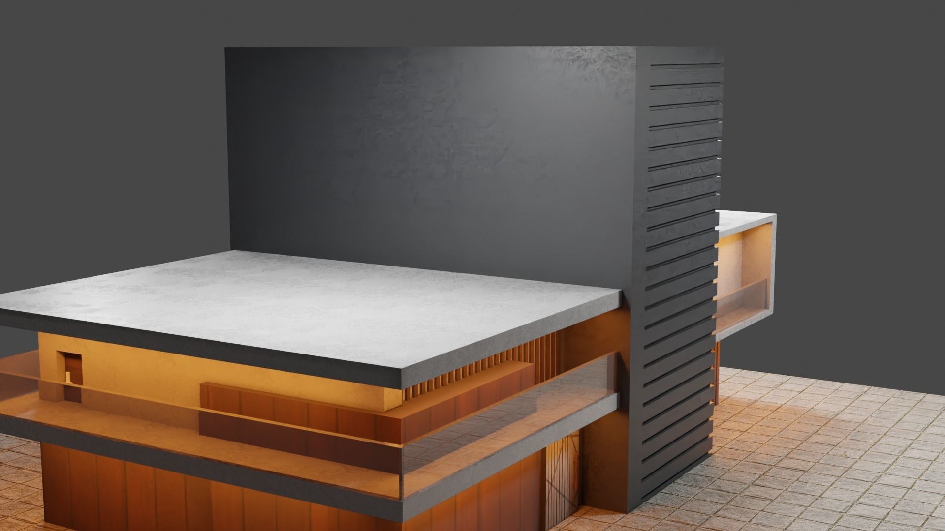 Exterior design Low-poly 3D model_13