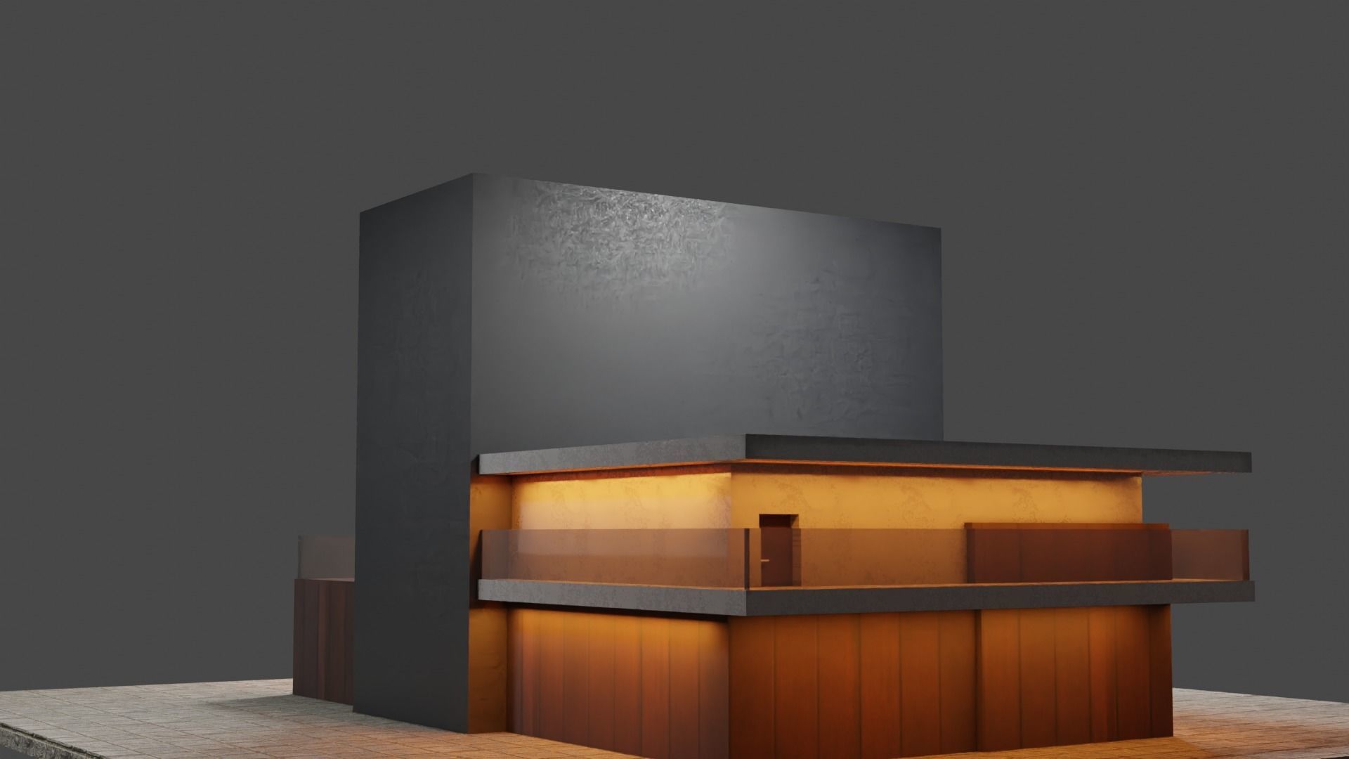 Exterior design Low-poly 3D model_6