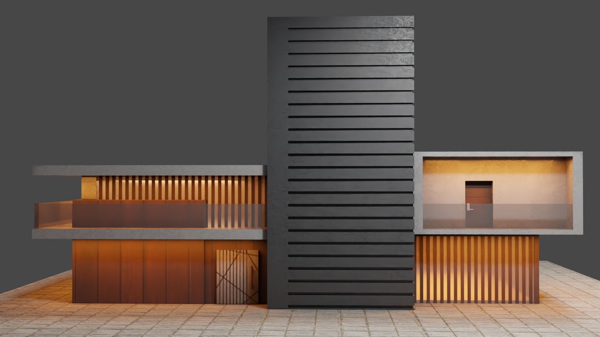 Exterior design Low-poly 3D model_7