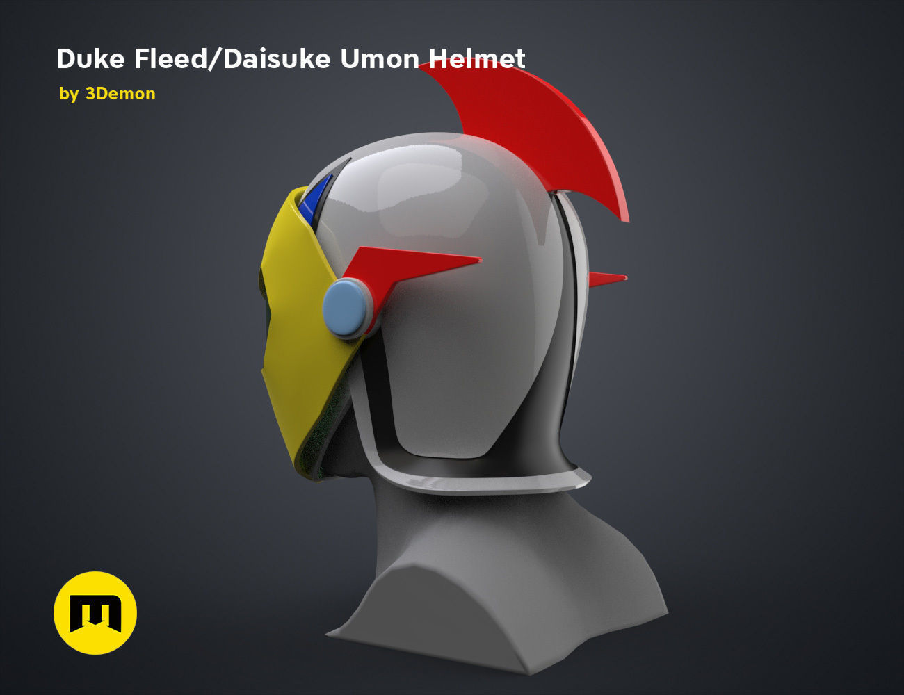Duke Fleed - Daisuke Umon Helmet 3D print model_23