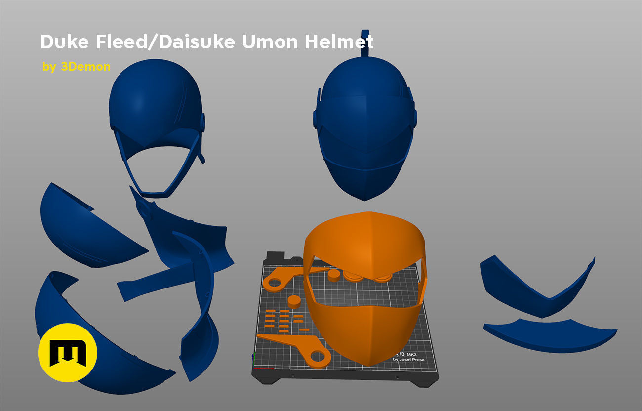 Duke Fleed - Daisuke Umon Helmet 3D print model_7