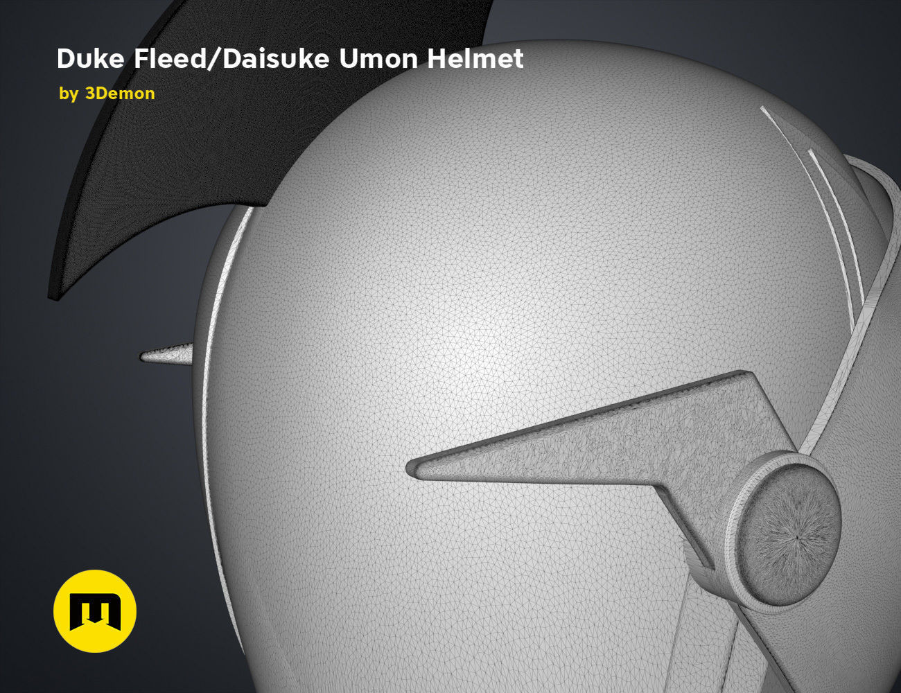 Duke Fleed - Daisuke Umon Helmet 3D print model_16