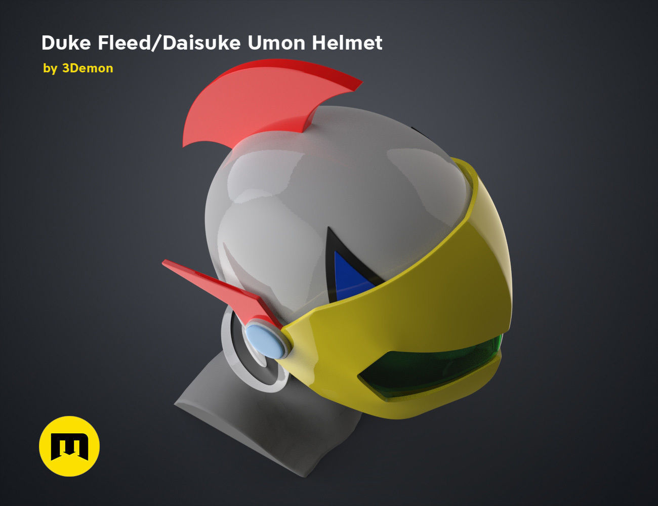 Duke Fleed - Daisuke Umon Helmet 3D print model_22