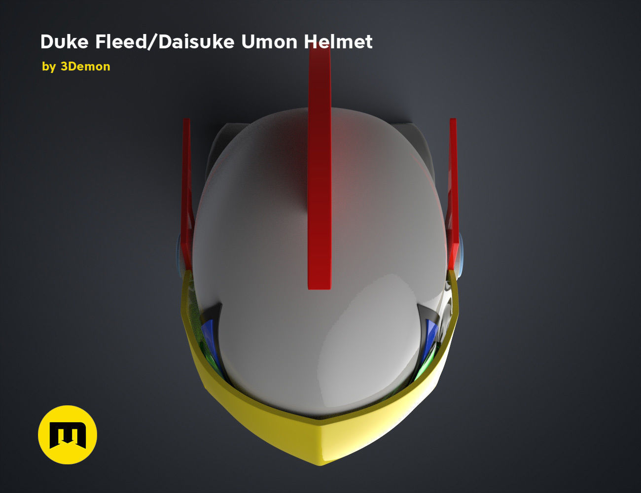 Duke Fleed - Daisuke Umon Helmet 3D print model_5