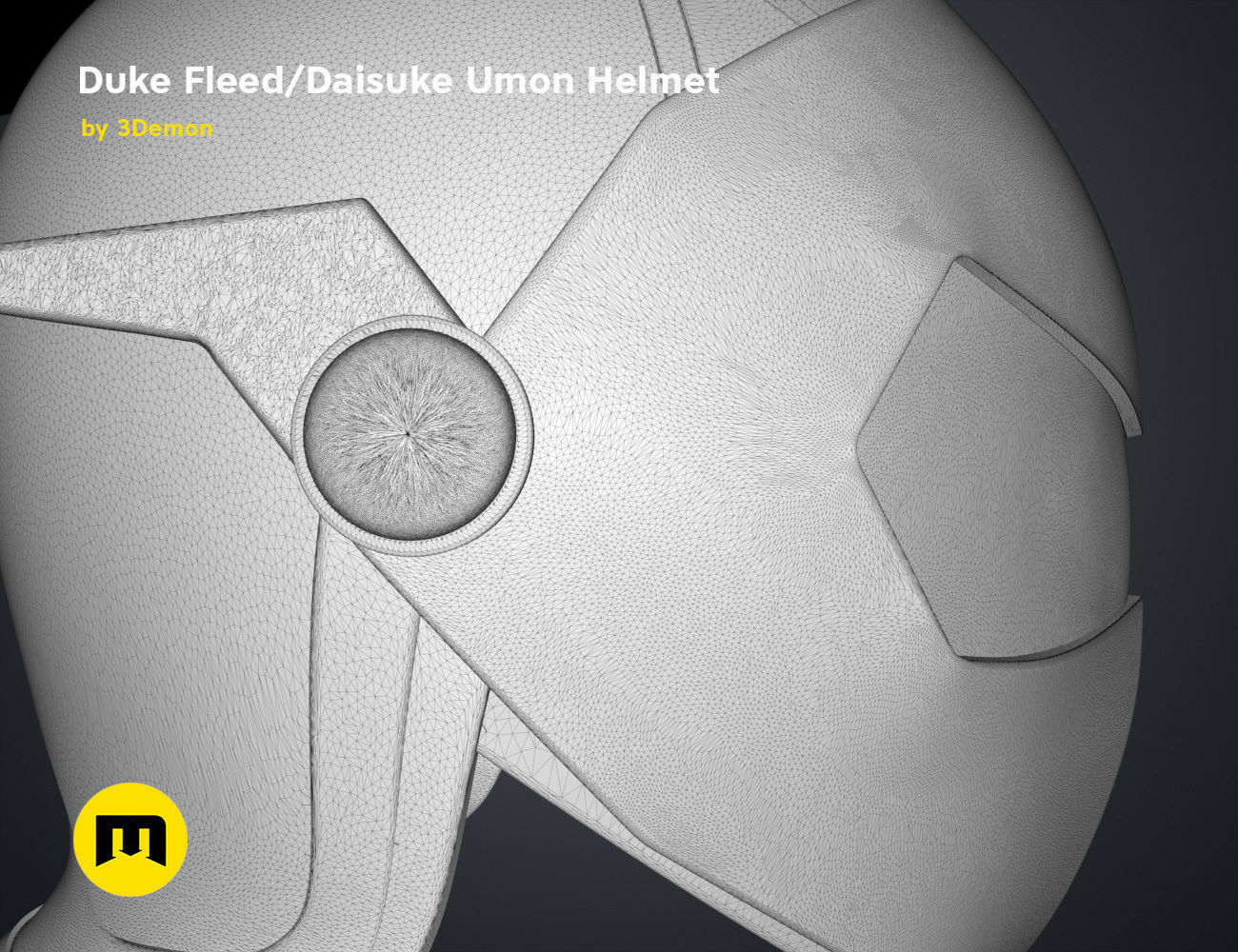 Duke Fleed - Daisuke Umon Helmet 3D print model_12