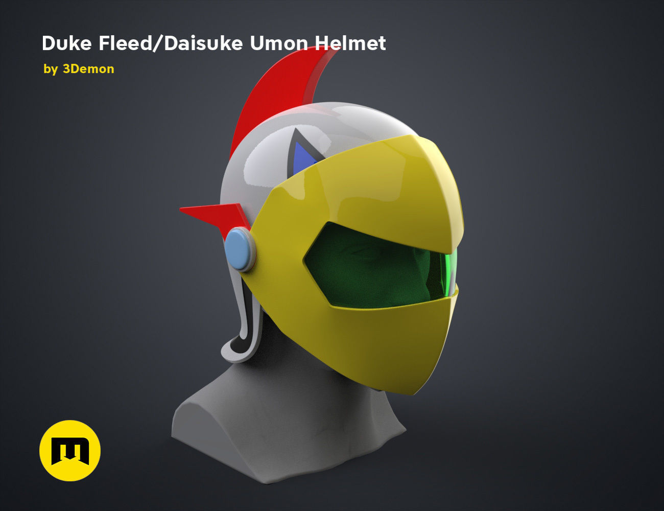 Duke Fleed - Daisuke Umon Helmet 3D print model_28