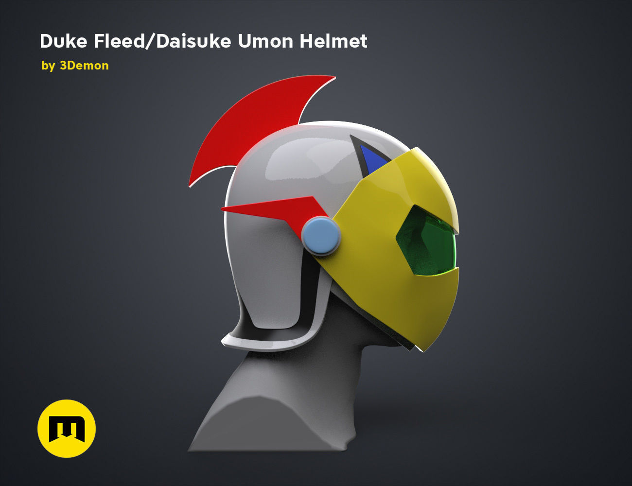 Duke Fleed - Daisuke Umon Helmet 3D print model_3