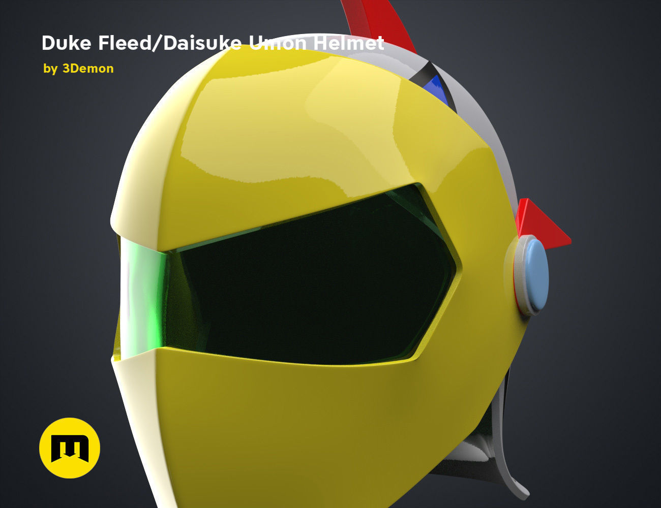 Duke Fleed - Daisuke Umon Helmet 3D print model_18