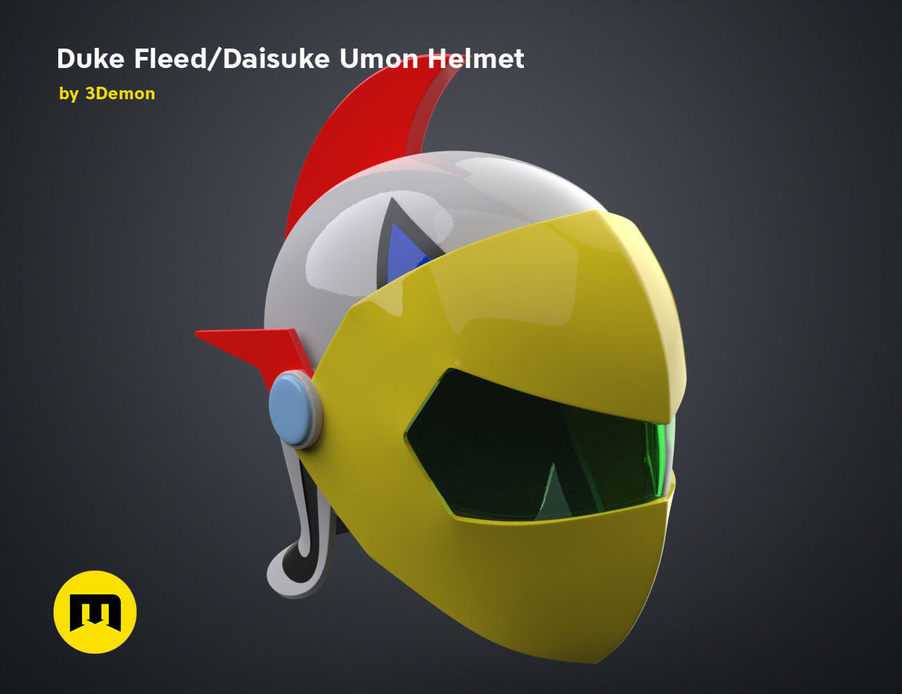 Duke Fleed - Daisuke Umon Helmet 3D print model_27