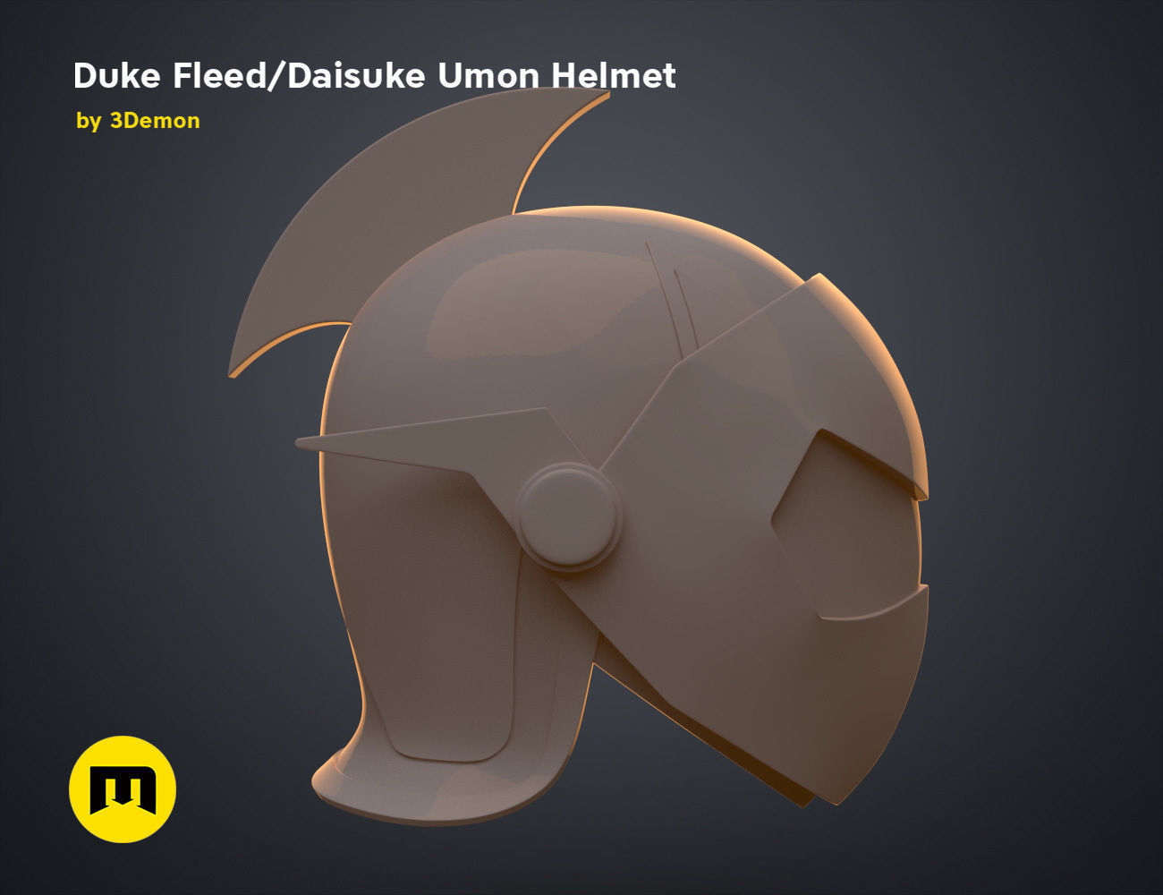 Duke Fleed - Daisuke Umon Helmet 3D print model_11