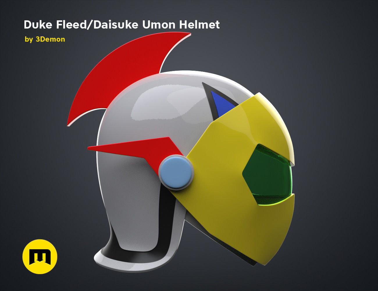 Duke Fleed - Daisuke Umon Helmet 3D print model_21