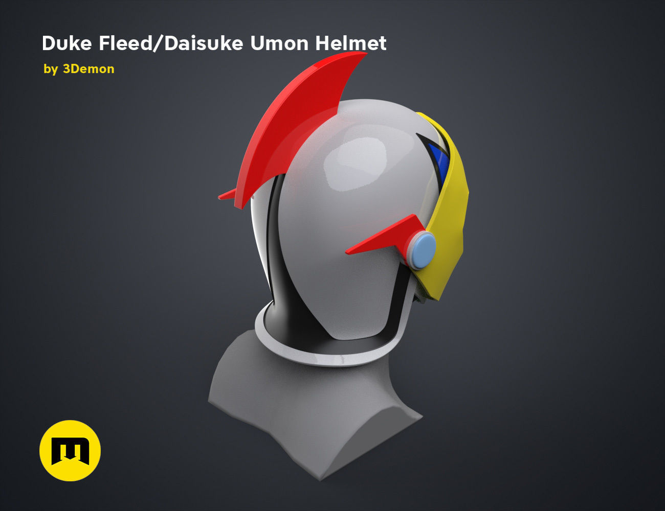 Duke Fleed - Daisuke Umon Helmet 3D print model_25