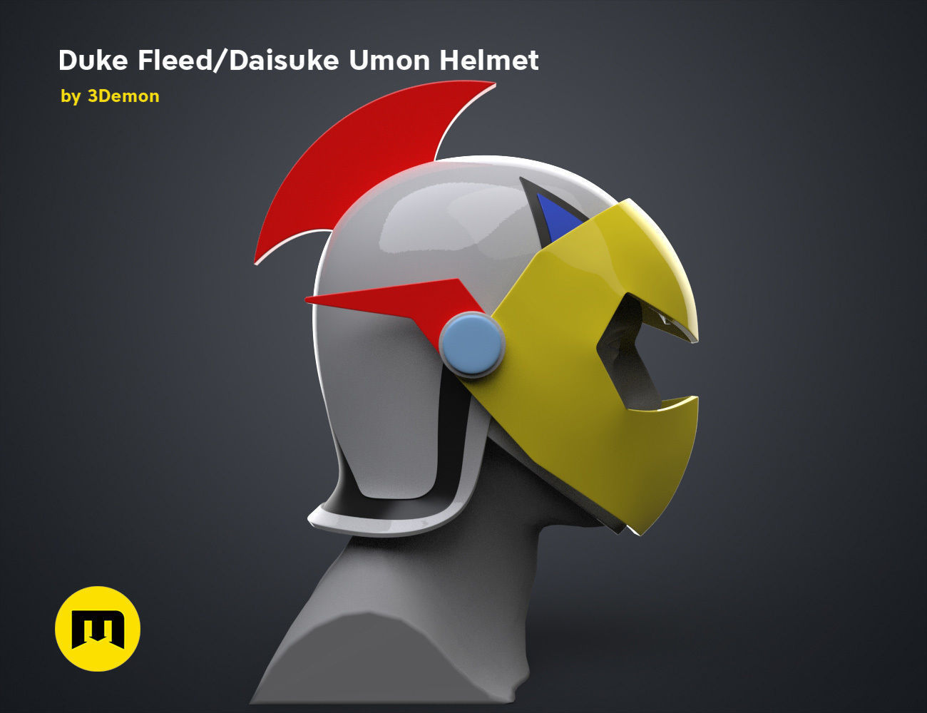 Duke Fleed - Daisuke Umon Helmet 3D print model_4