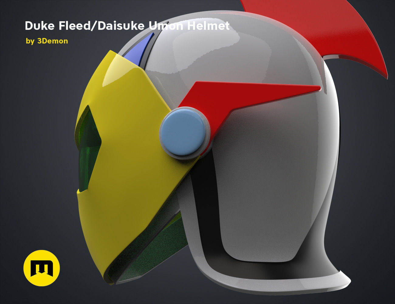 Duke Fleed - Daisuke Umon Helmet 3D print model_19