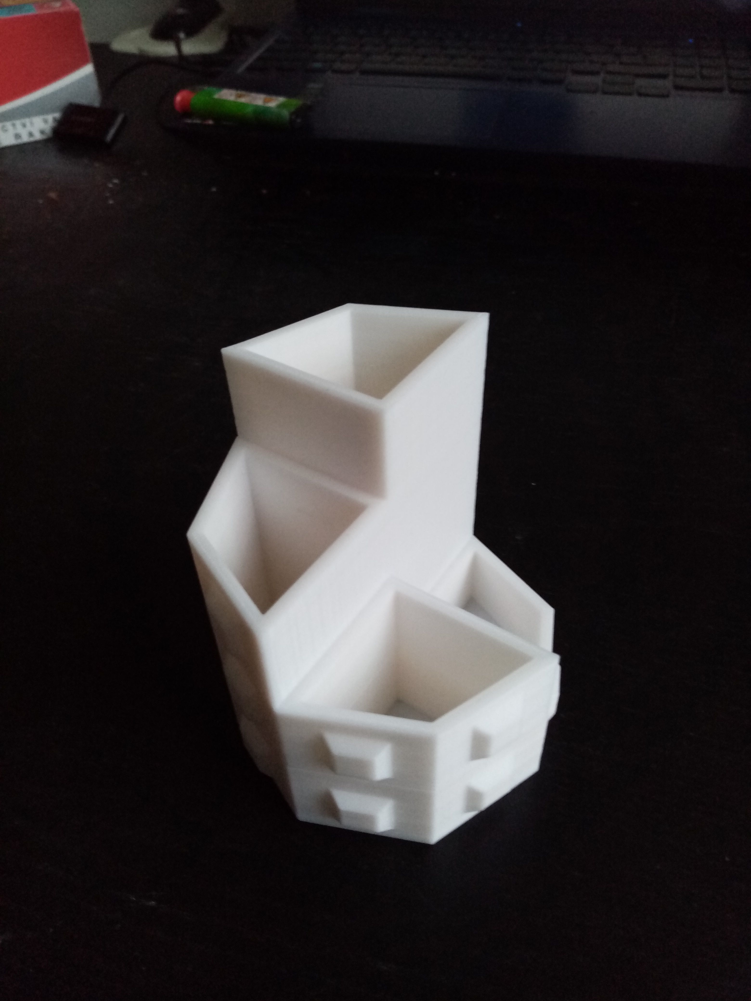Pencil holder Octagon easy print 3D print model_2