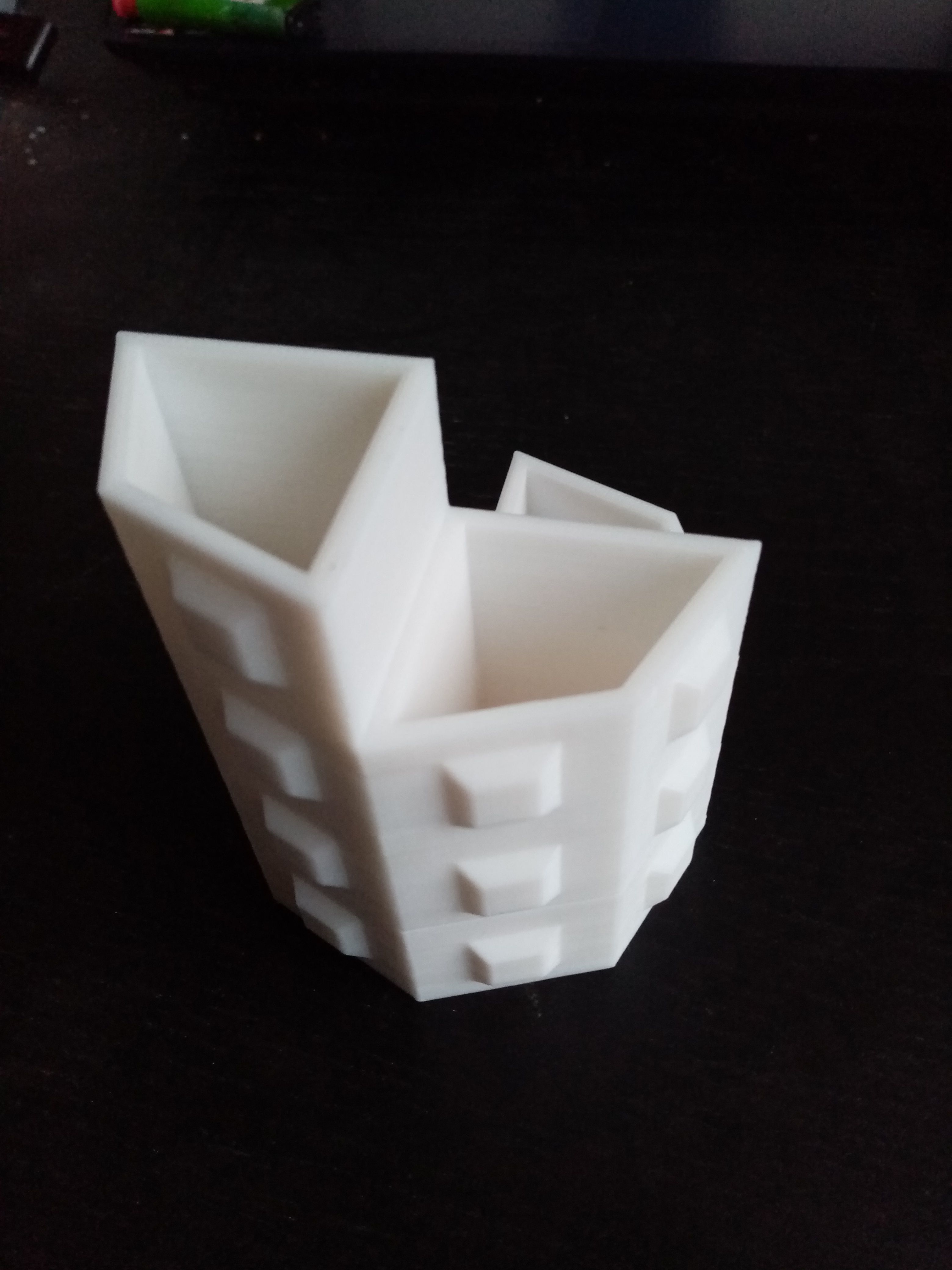 Pencil holder Octagon easy print 3D print model_14