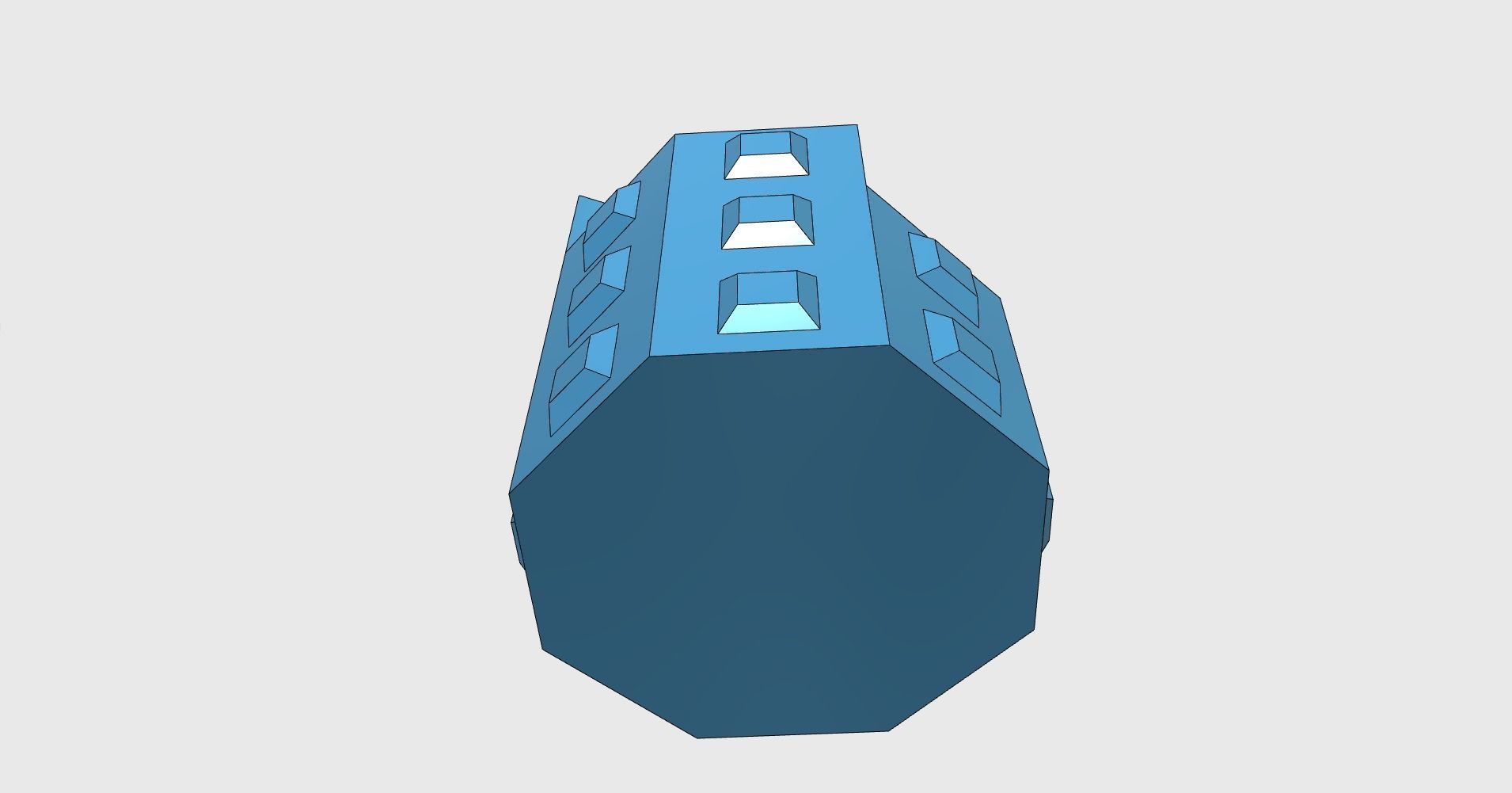 Pencil holder Octagon easy print 3D print model_8