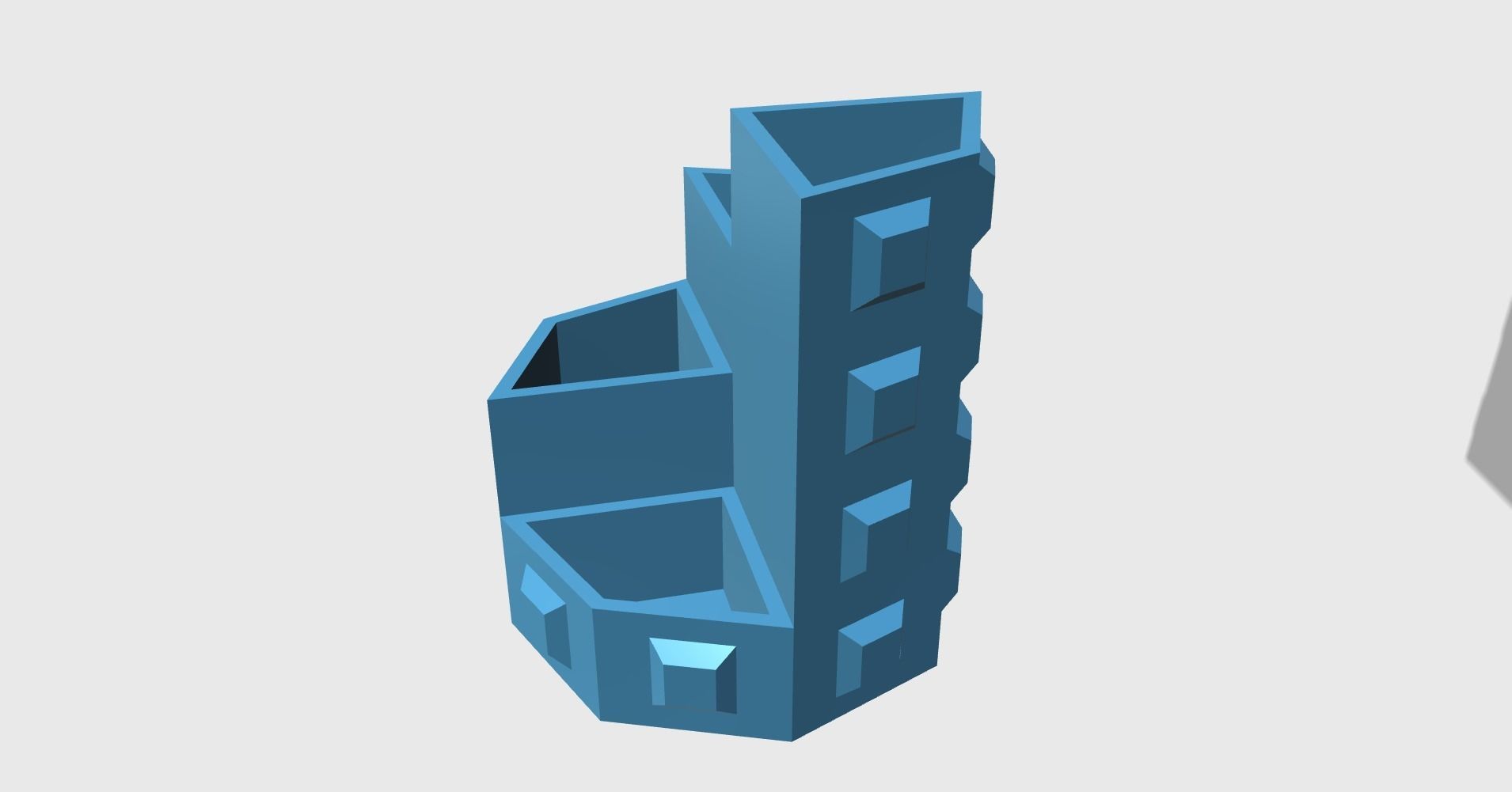 Pencil holder Octagon easy print 3D print model_10