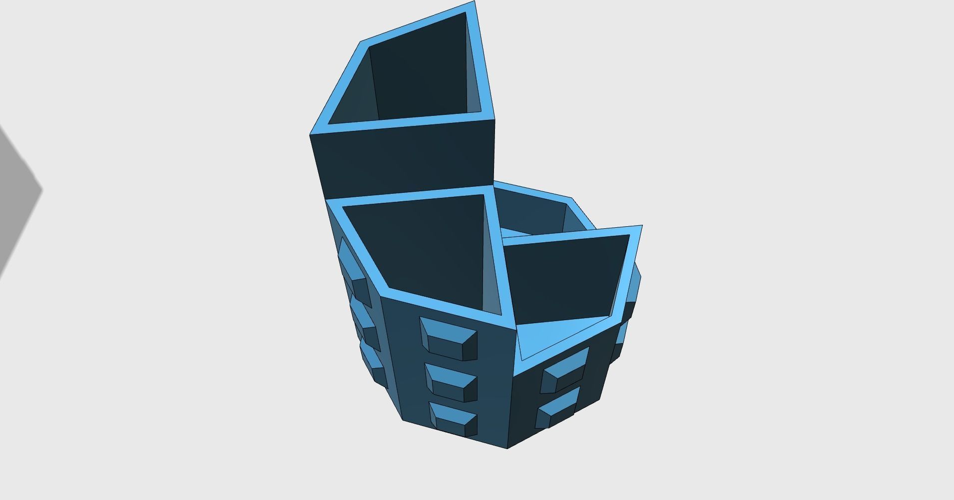 Pencil holder Octagon easy print 3D print model_6