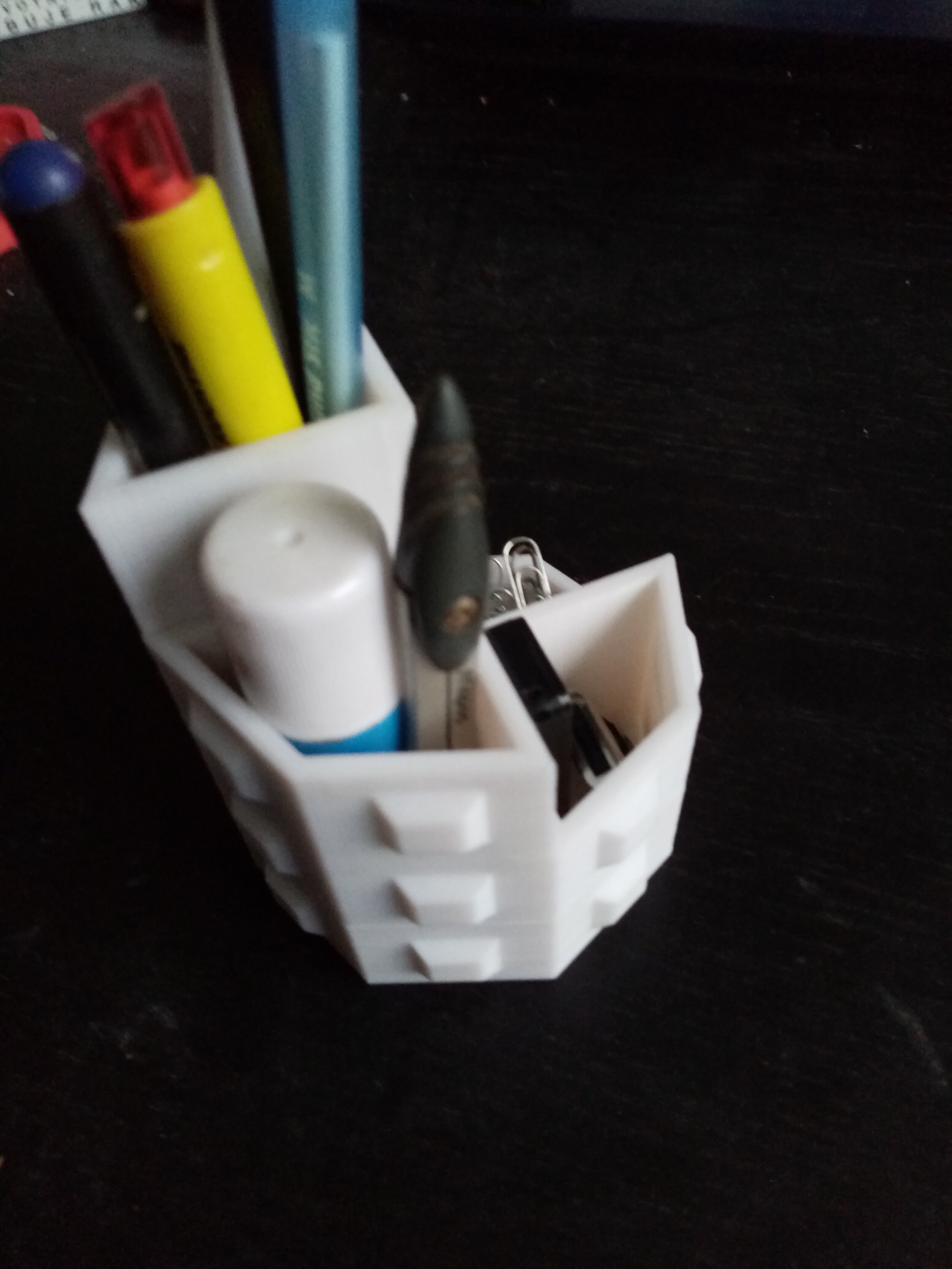 Pencil holder Octagon easy print 3D print model_15