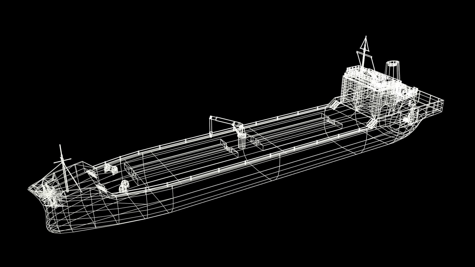 Cargo Ship Low-poly 3D model_7