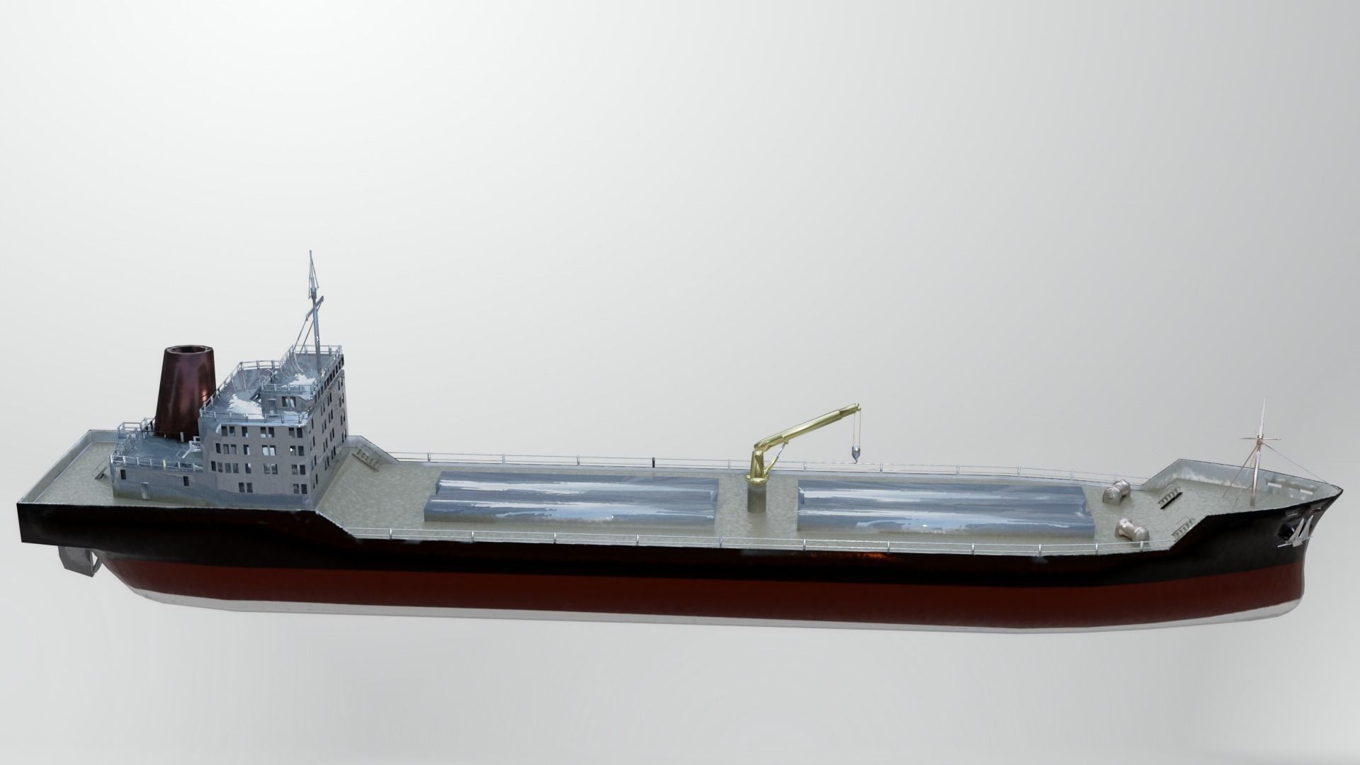 Cargo Ship Low-poly 3D model_9