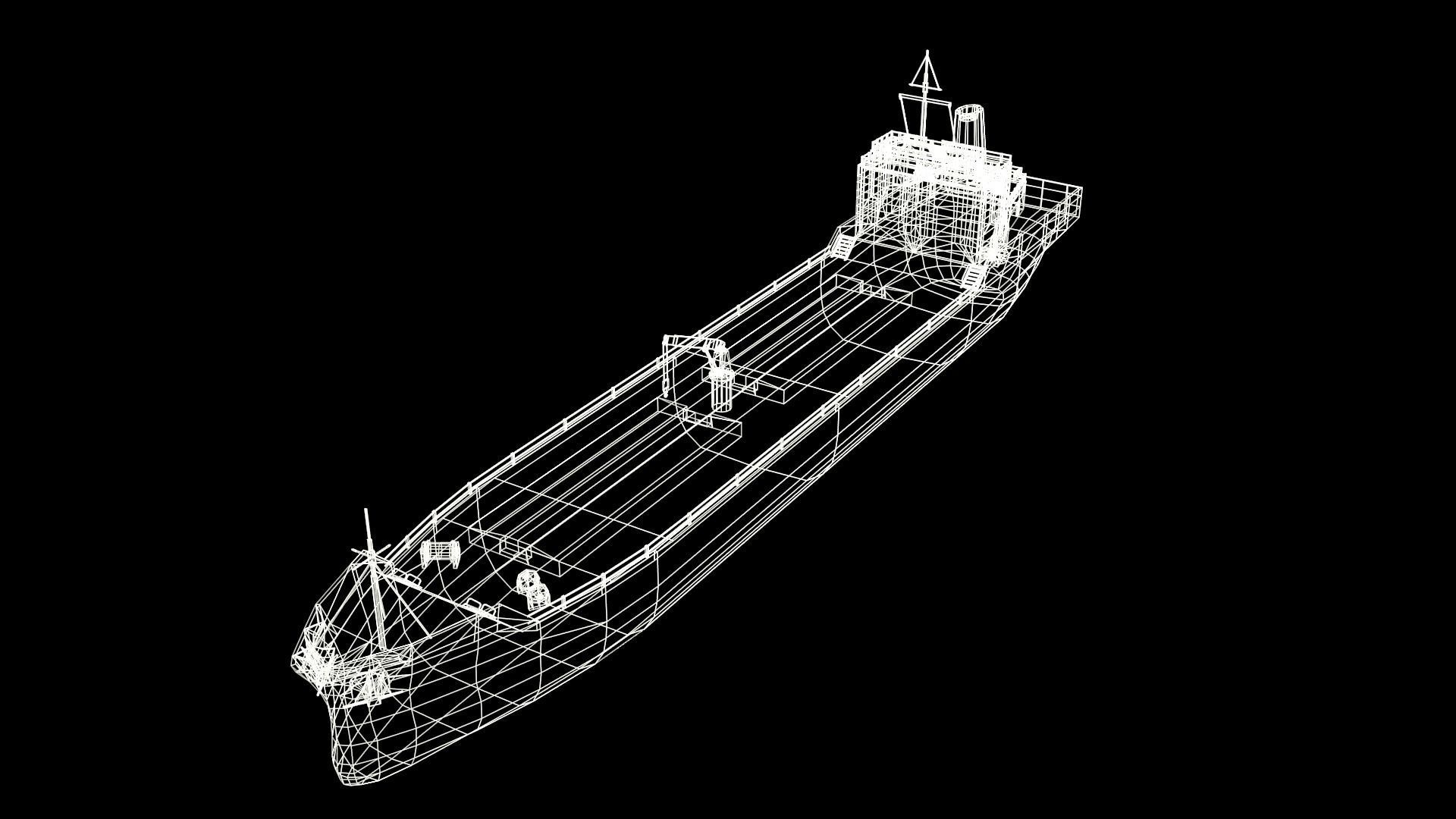 Cargo Ship Low-poly 3D model_10