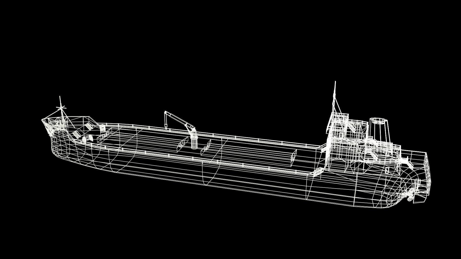 Cargo Ship Low-poly 3D model_11