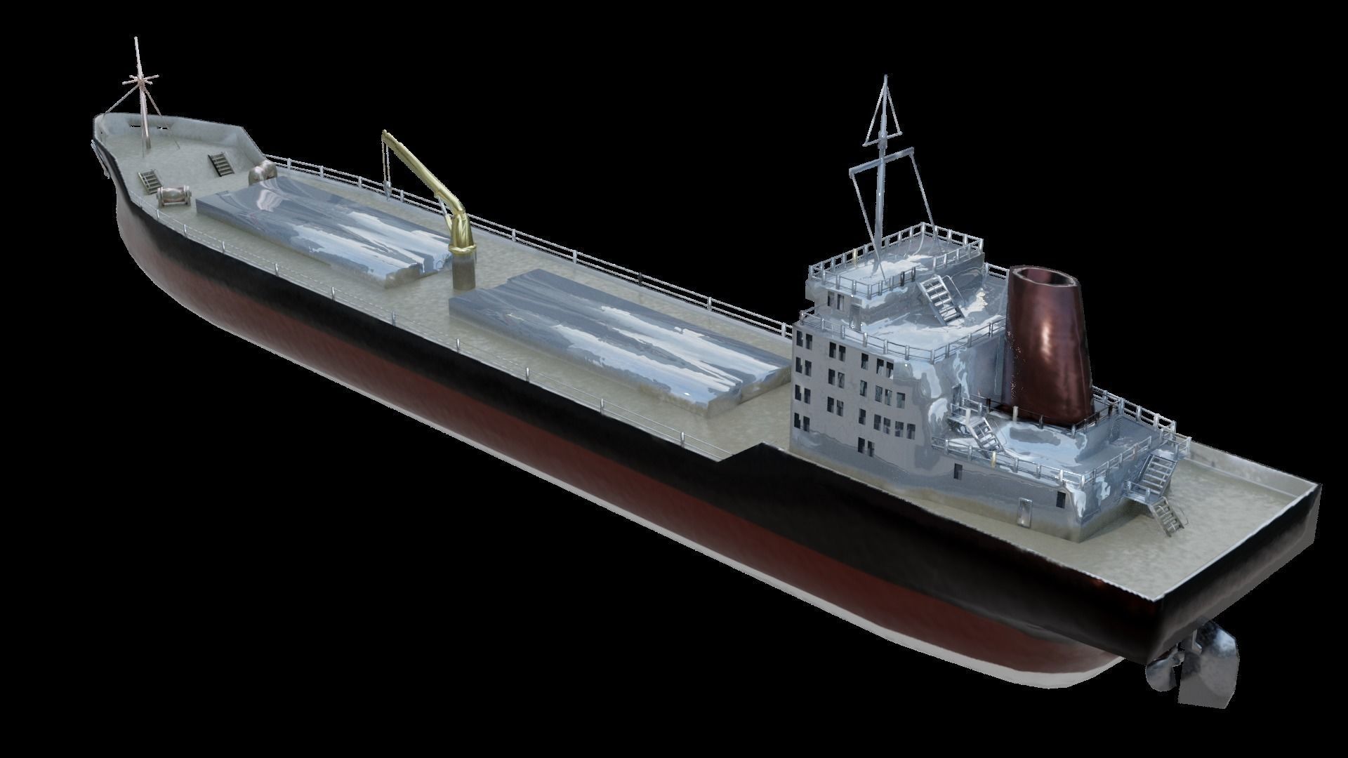 Cargo Ship Low-poly 3D model_25