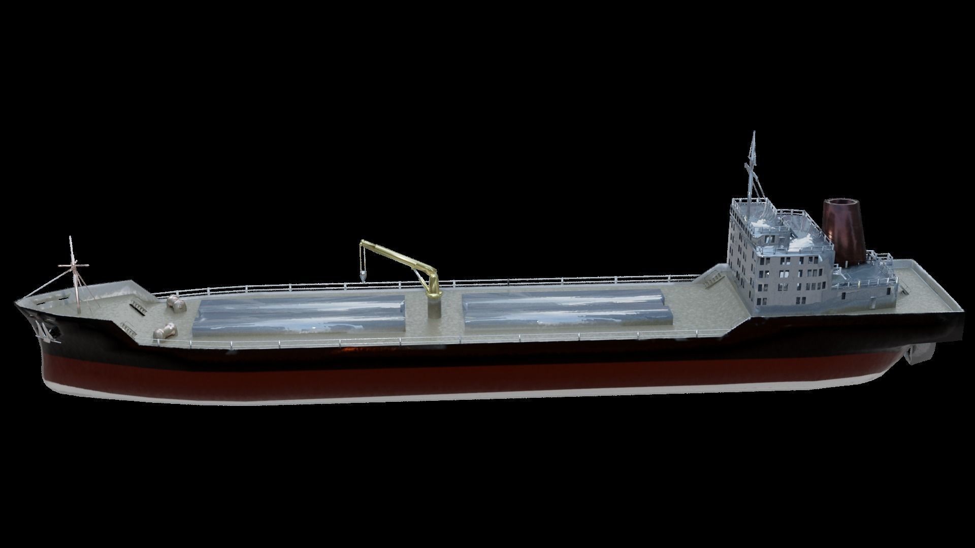 Cargo Ship Low-poly 3D model_2