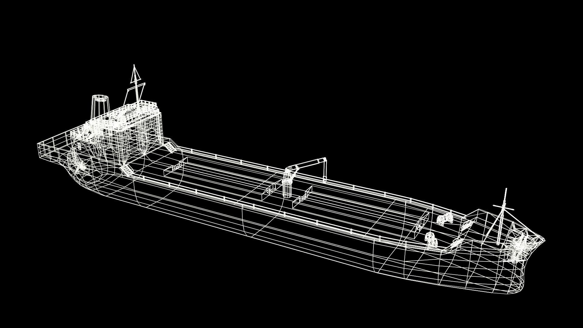 Cargo Ship Low-poly 3D model_4