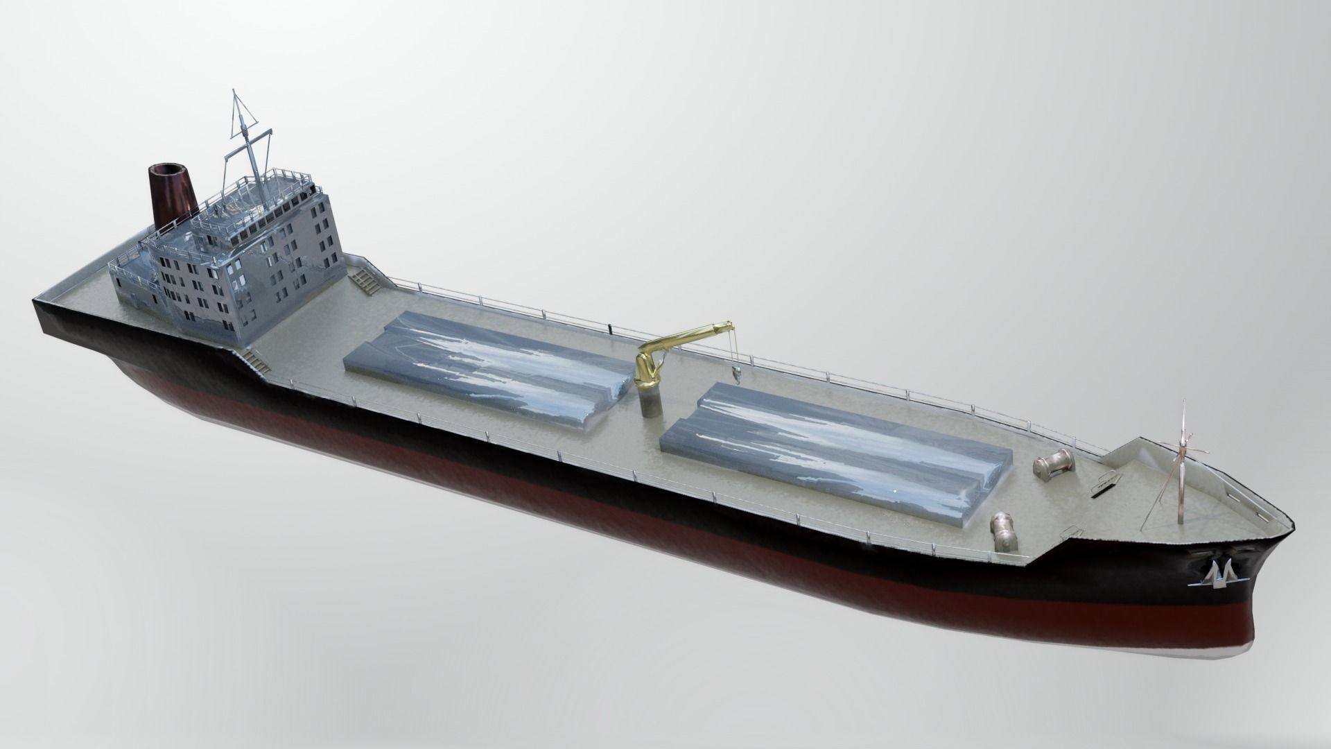 Cargo Ship Low-poly 3D model_6
