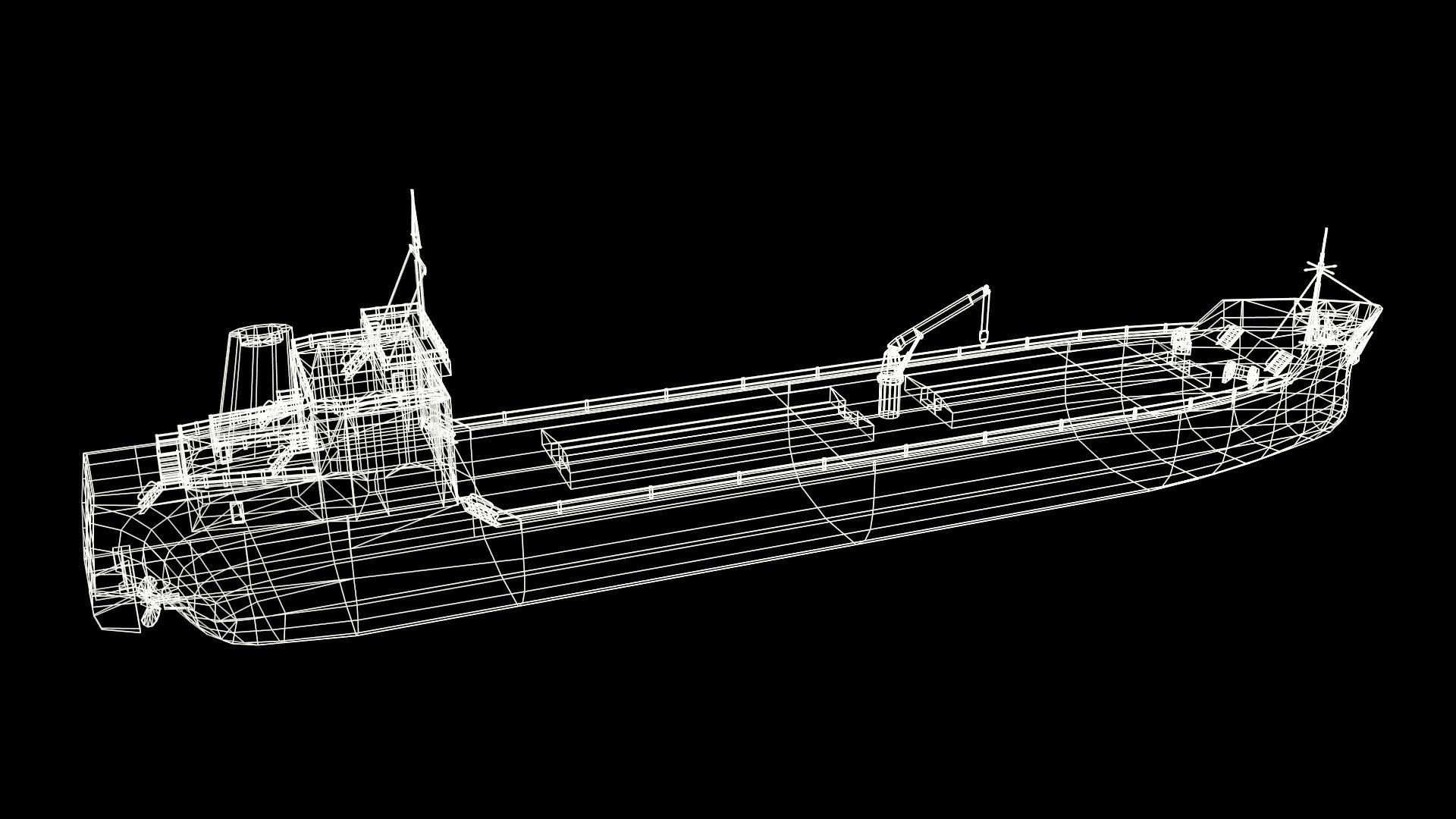 Cargo Ship Low-poly 3D model_8