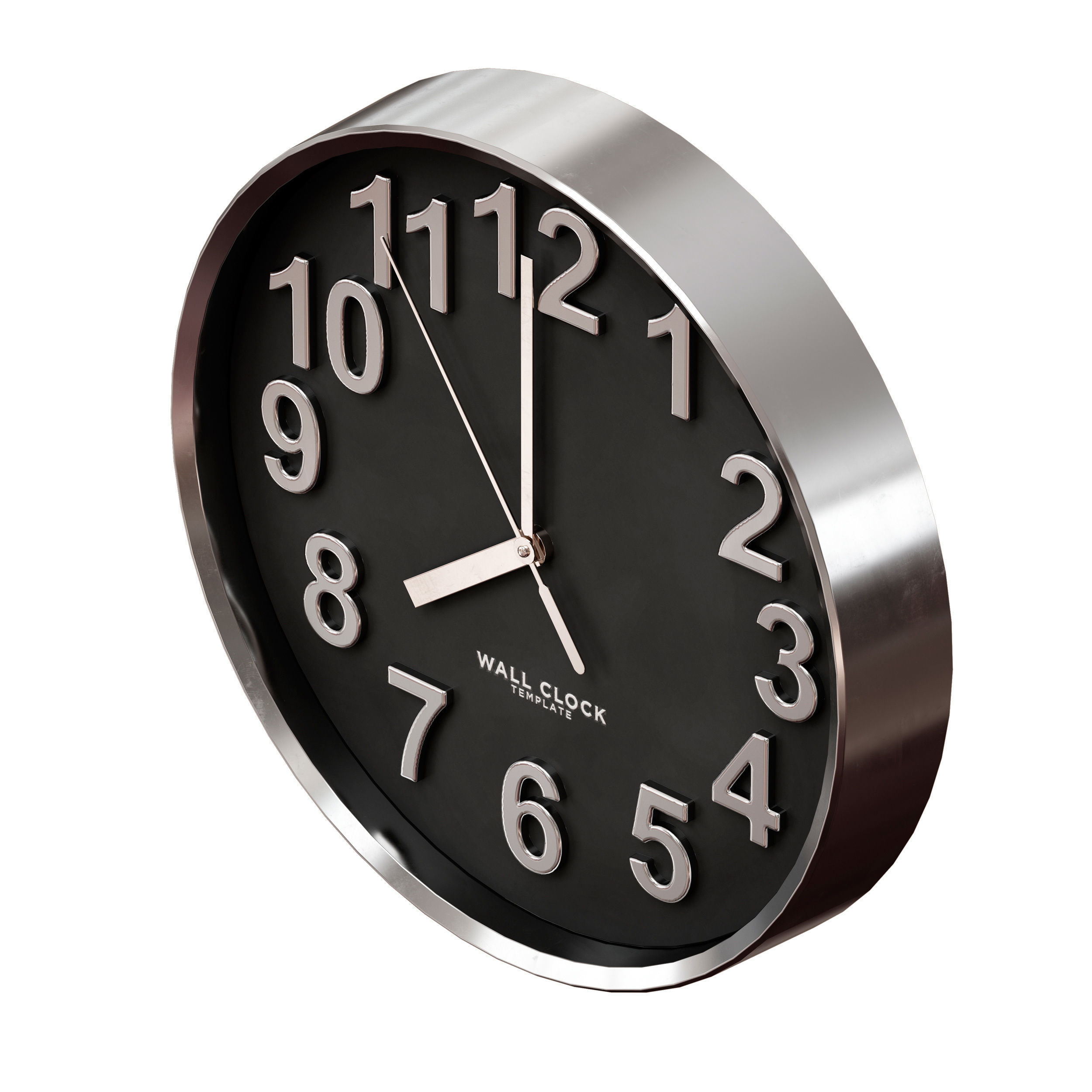 Round wall clock 3D model_7
