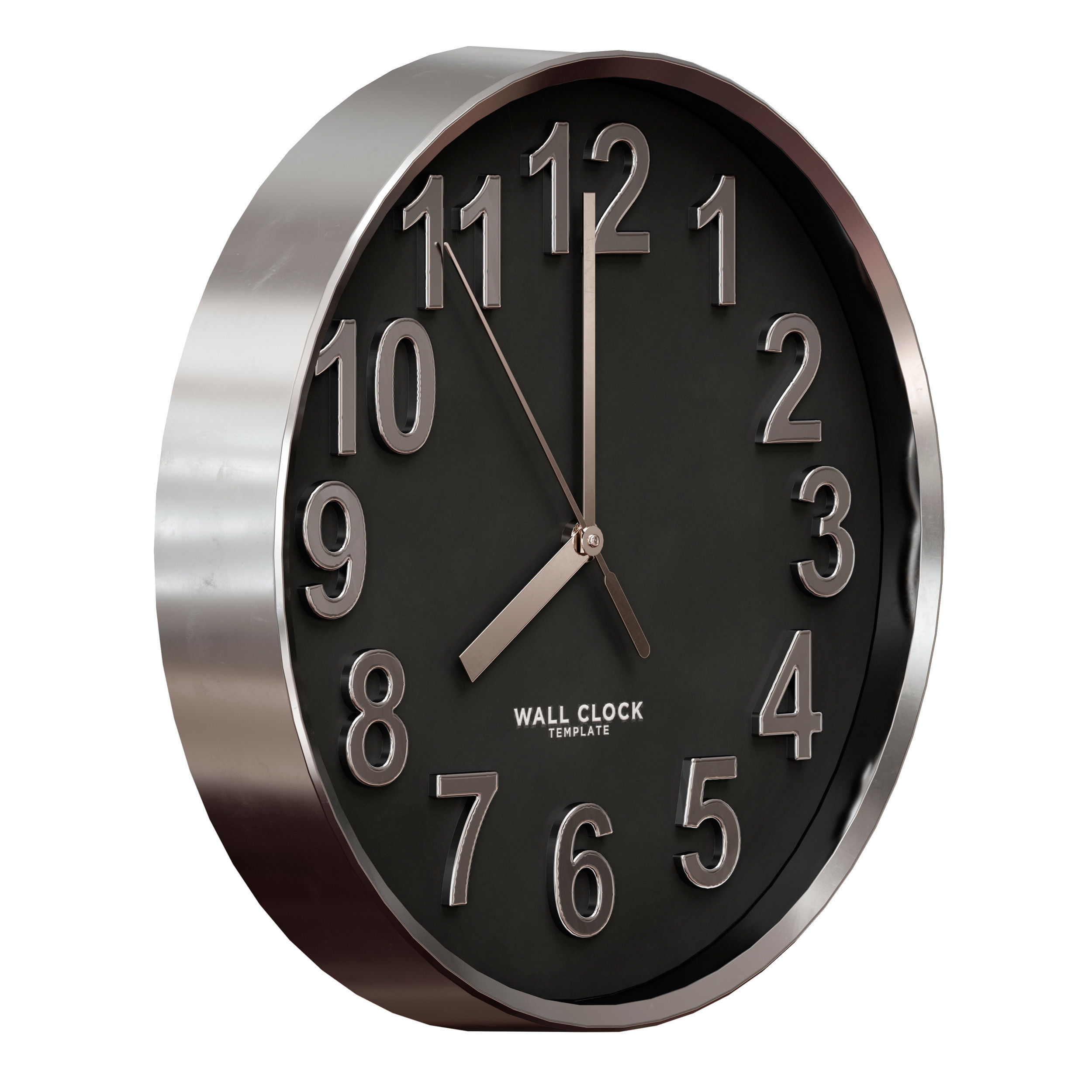 Round wall clock 3D model_4