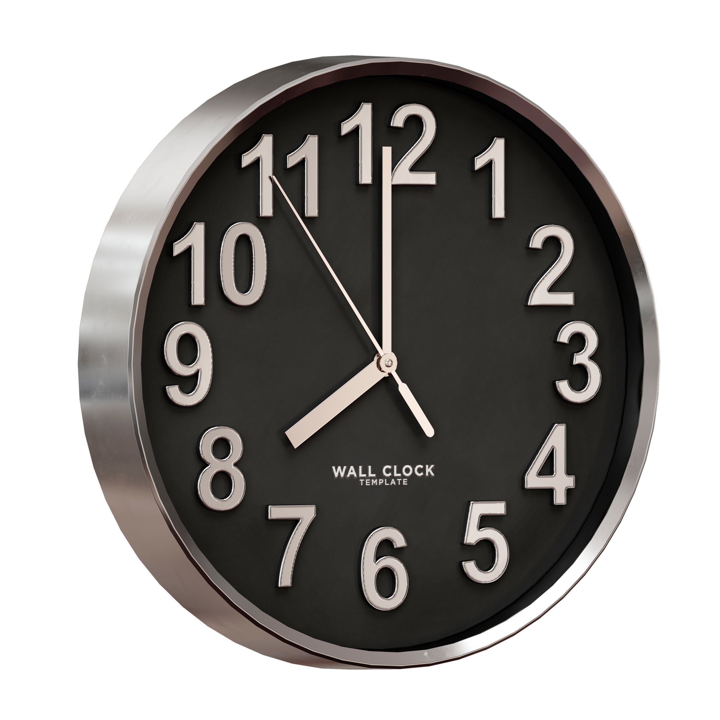 Round wall clock 3D model_3