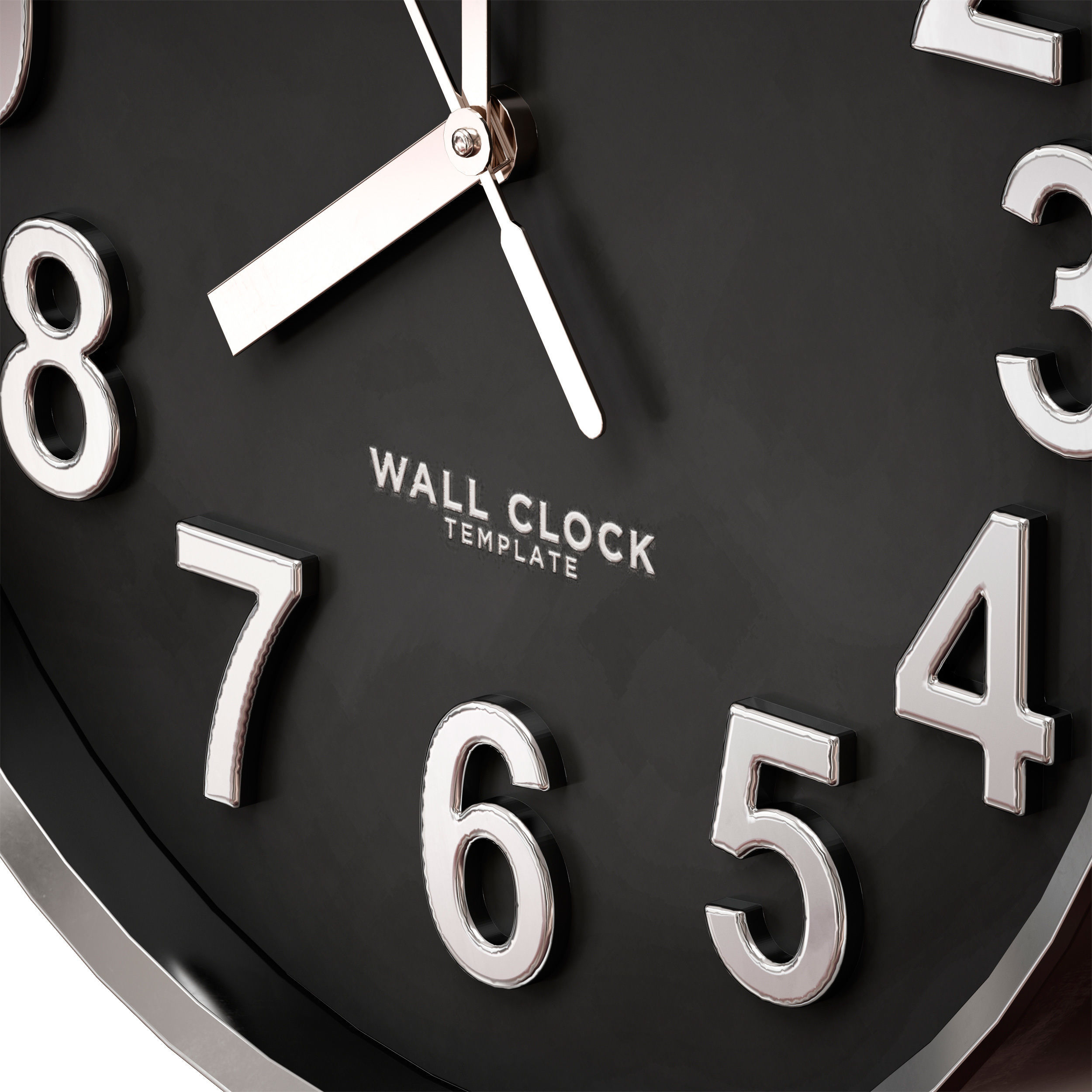 Round wall clock 3D model_8