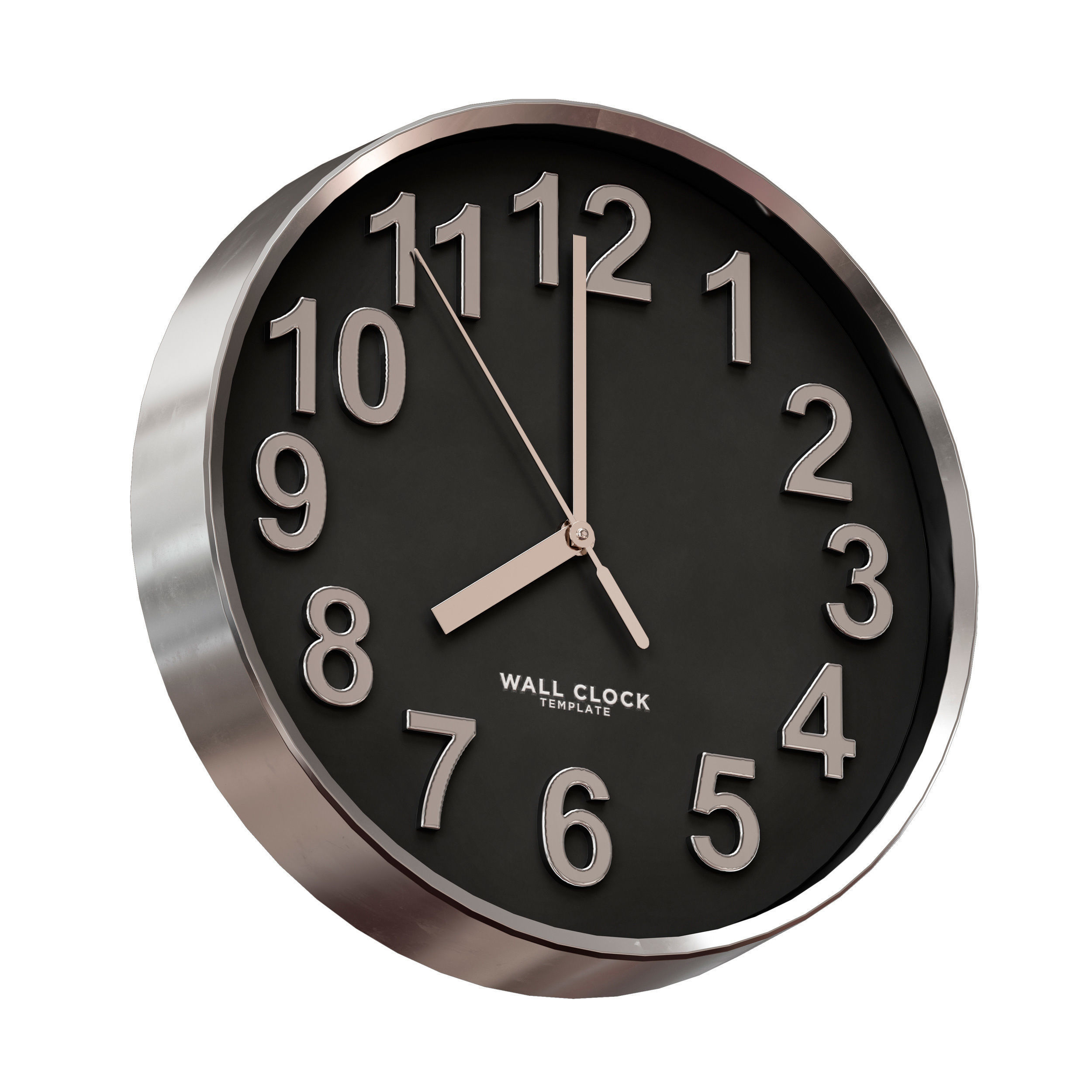 Round wall clock 3D model_1