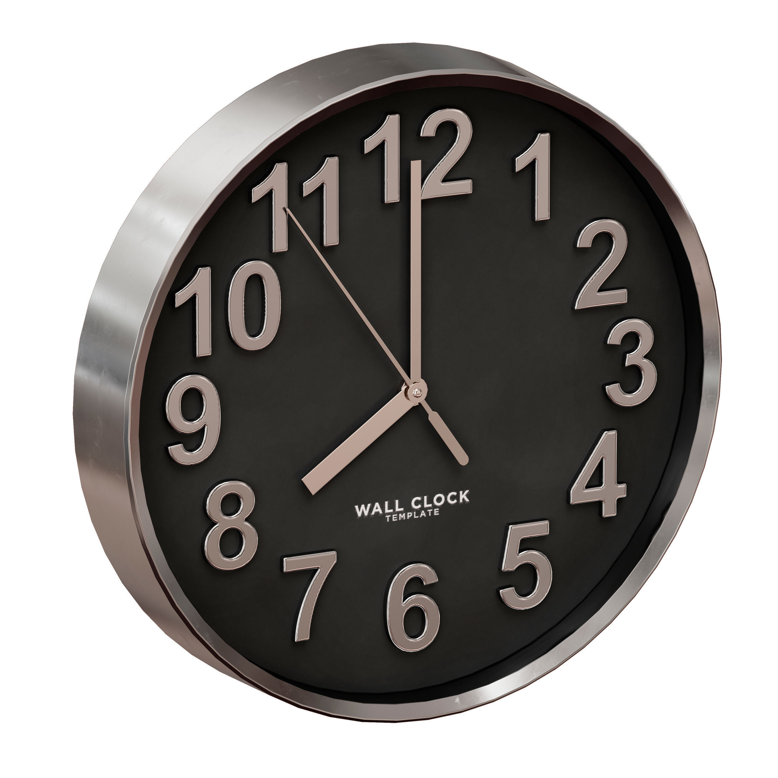 Round wall clock 3D model_2