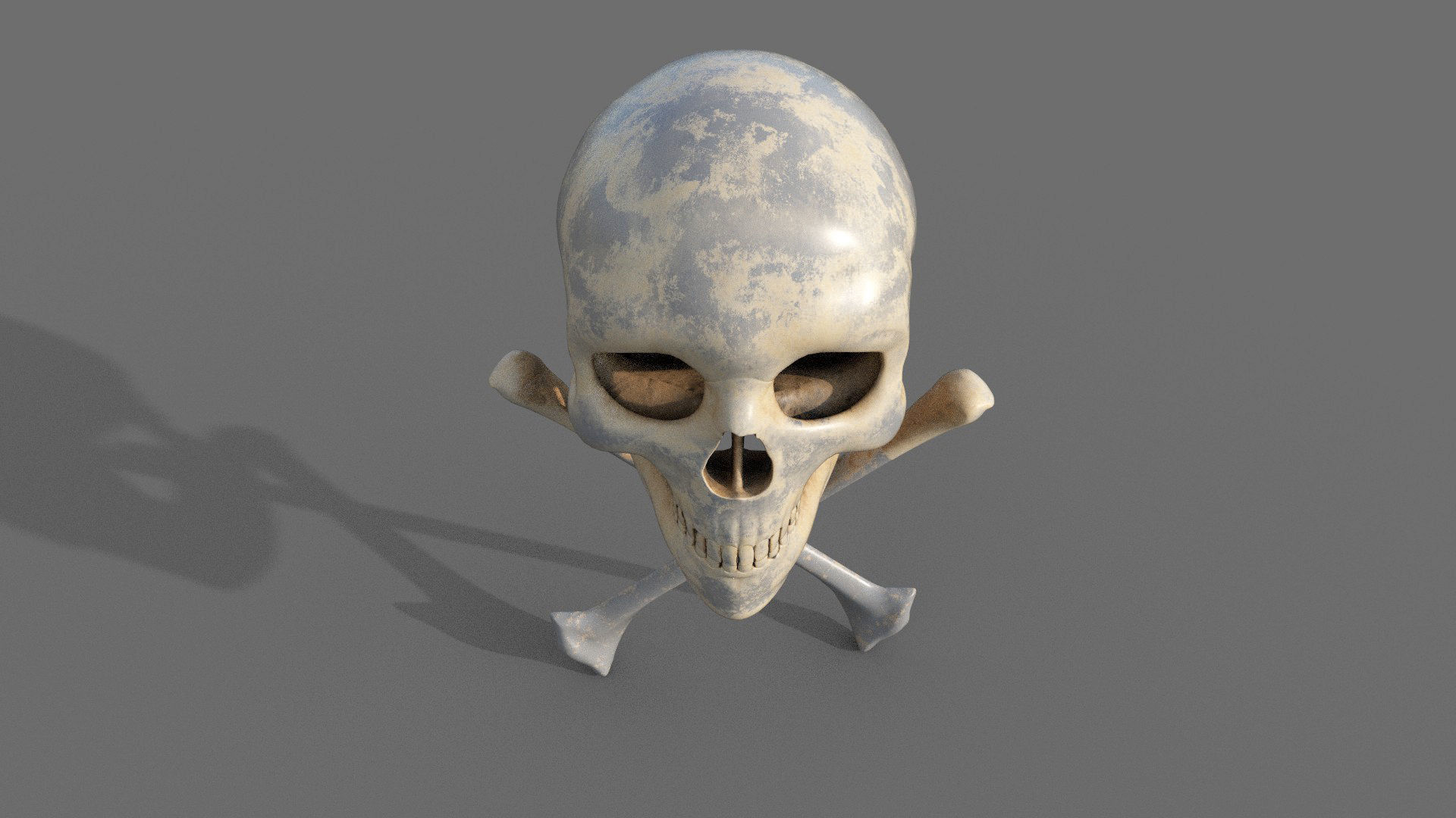 skull dangerous danger symbol  3D model_5