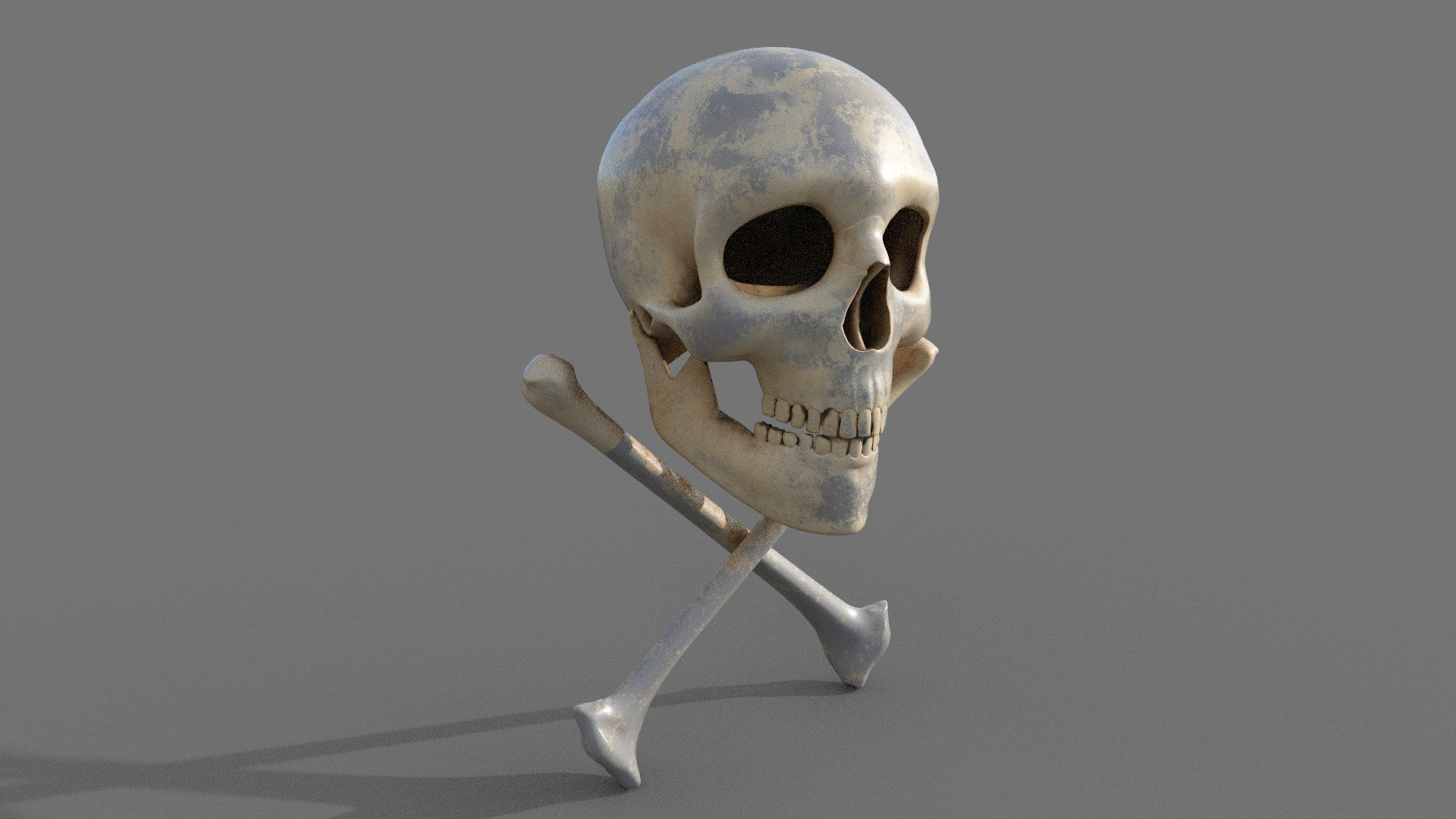 skull dangerous danger symbol  3D model_7