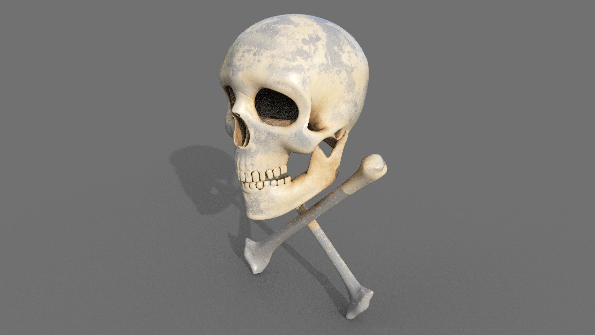 skull dangerous danger symbol  3D model_6